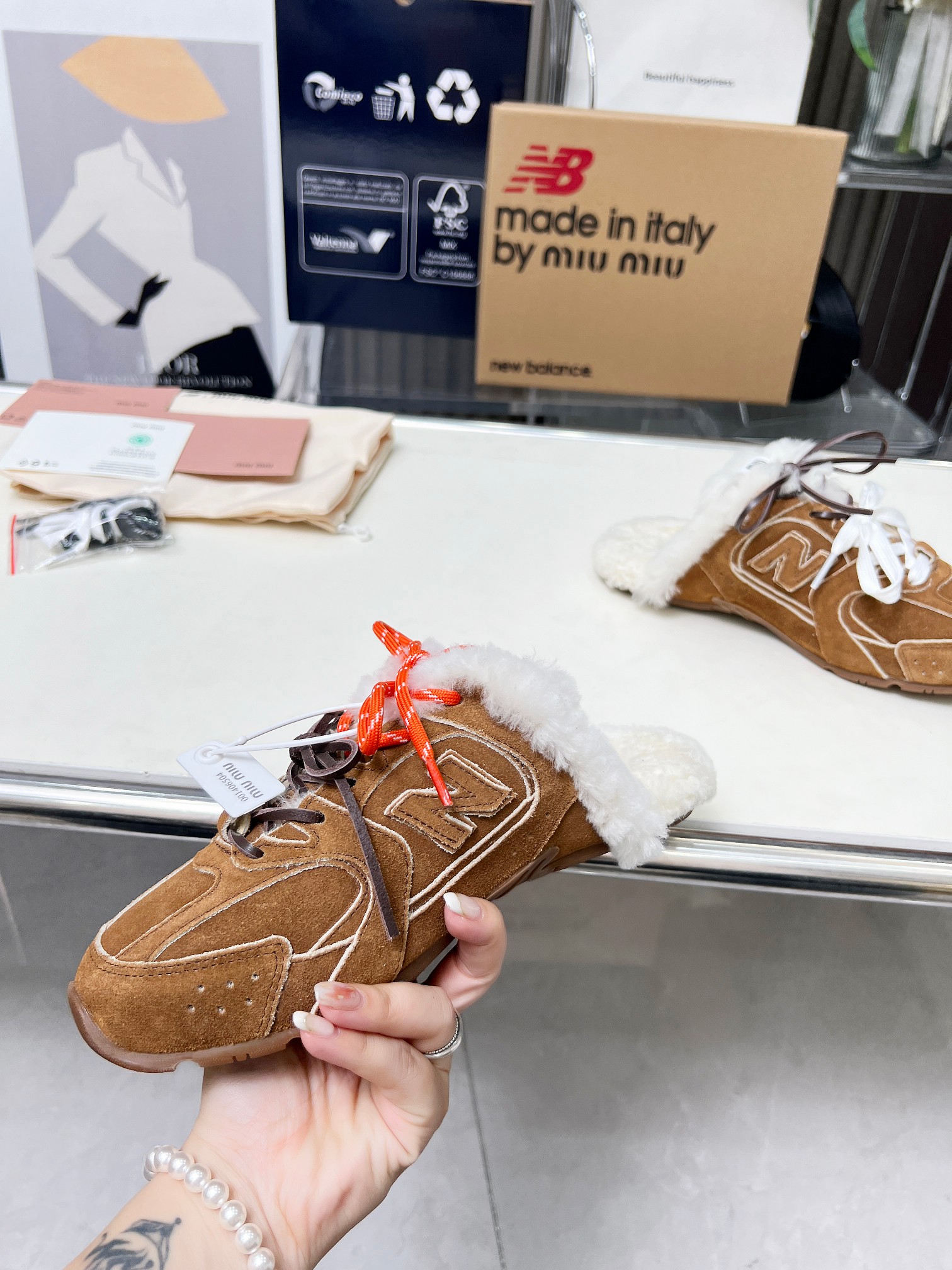 🔥🔥🔥🔥頂級版本MiuMiu繆繆情侶👫款半拖毛裡 x New Balance NB530 休閒 運動鞋 阿甘鞋 德訓鞋