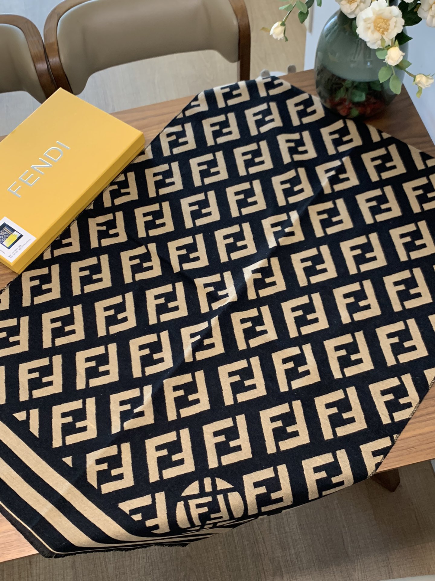 Fendi Haute Couture Haute Couture Artisanal Silk Scarf Shawl 5