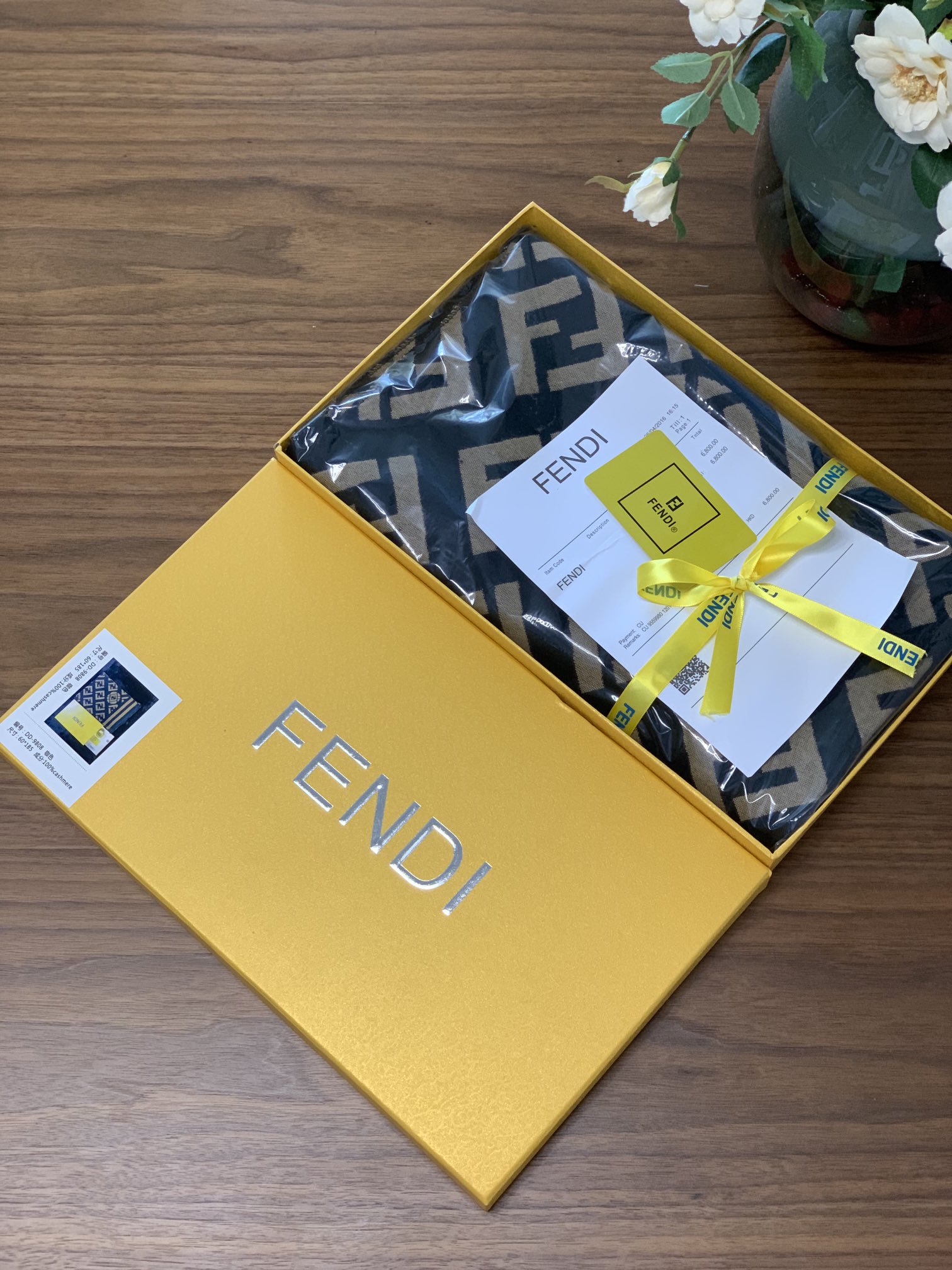 Fendi Haute Couture Haute Couture Artisanal Silk Scarf Shawl