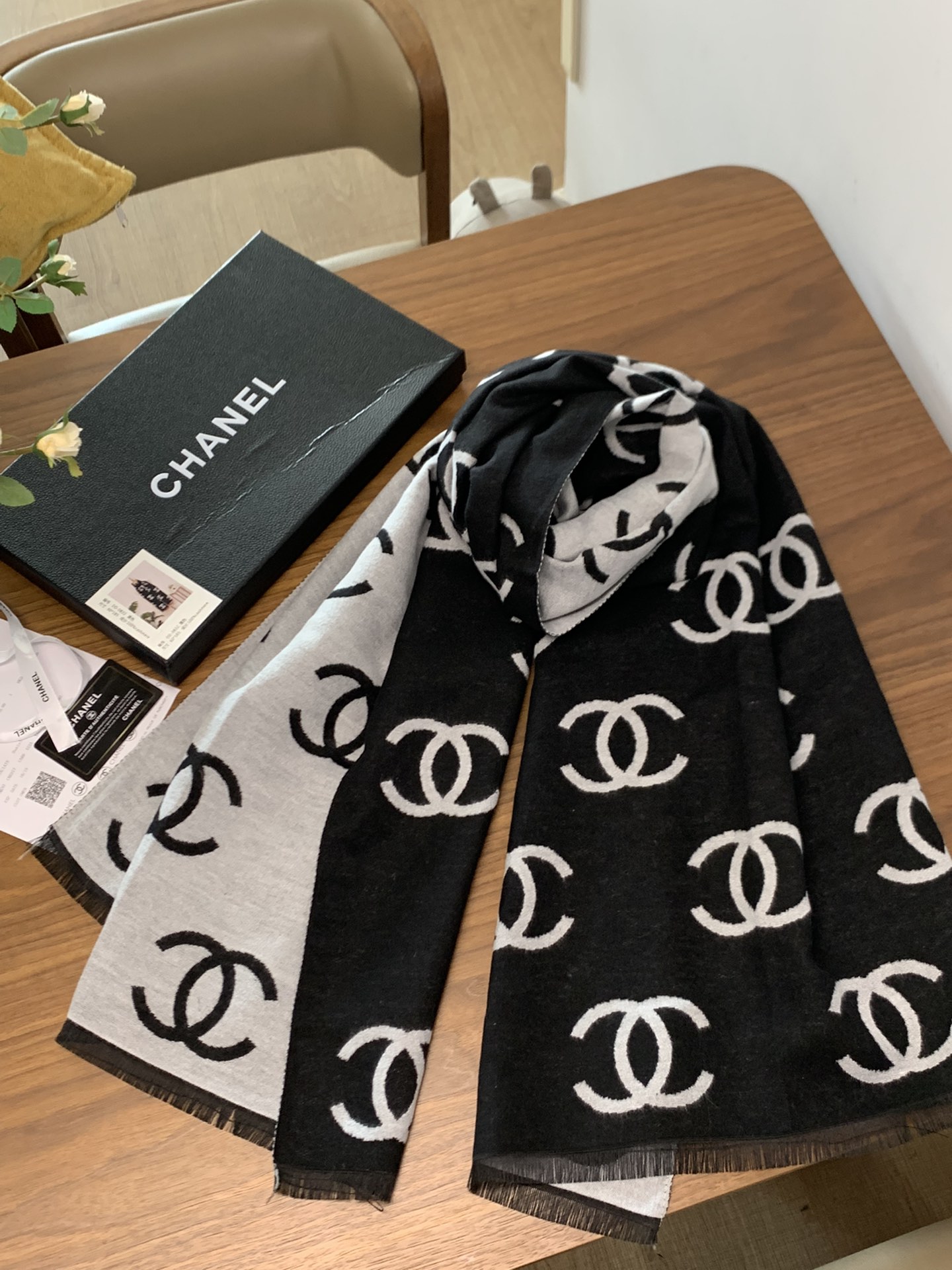 Chanel Haute Couture Haute Couture Artisanal Silk Scarf Shawl 5