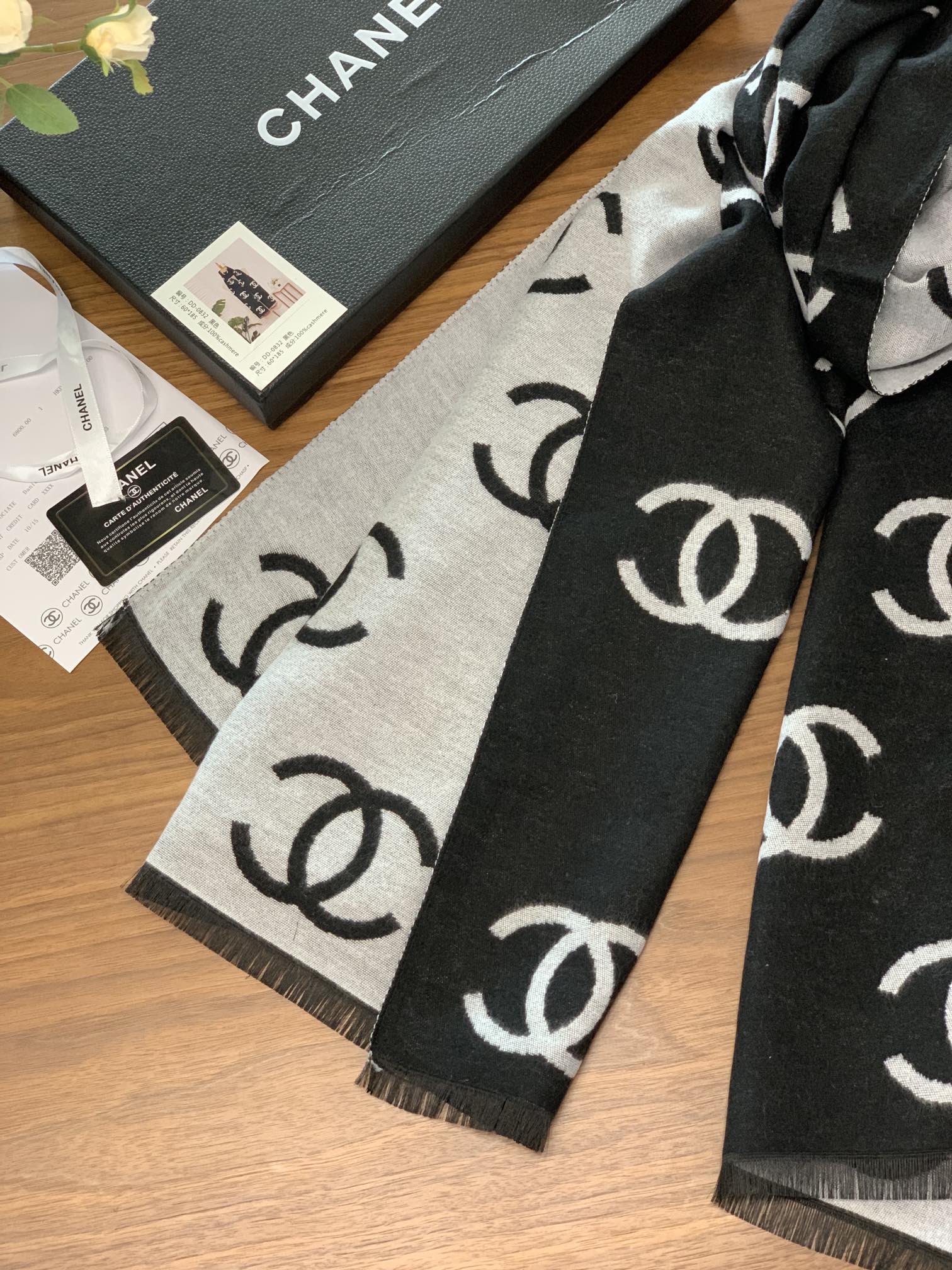 Chanel Haute Couture Haute Couture Artisanal Silk Scarf Shawl 6