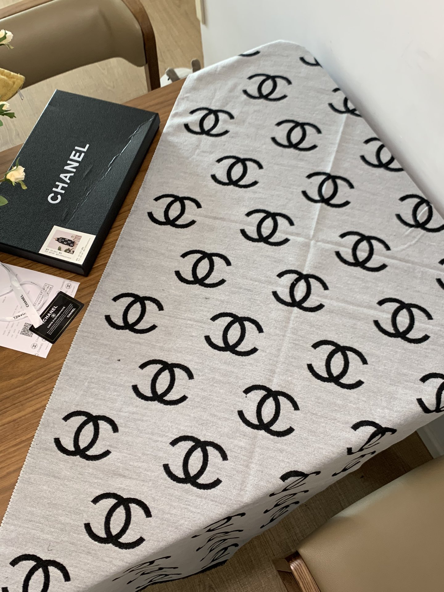 Chanel Haute Couture Haute Couture Artisanal Silk Scarf Shawl 2