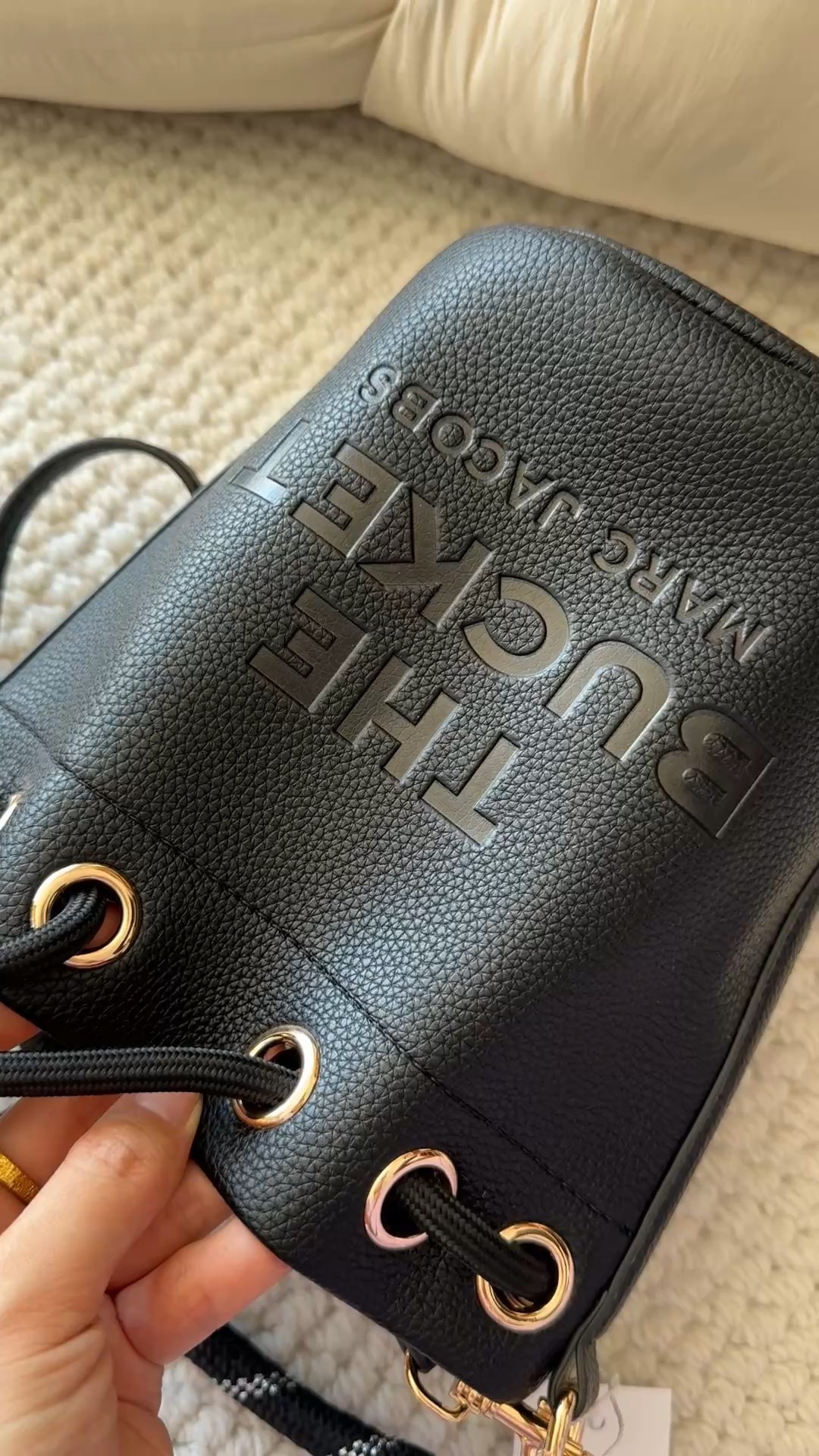 the construction accentuates the bag's structured silhouette - Bag