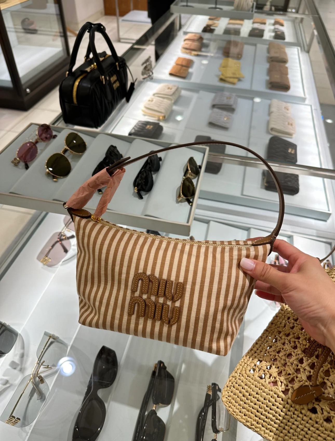 Miu Miu Japan-Exclusive Striped Woven Vanity Case - Comprehensive 4
