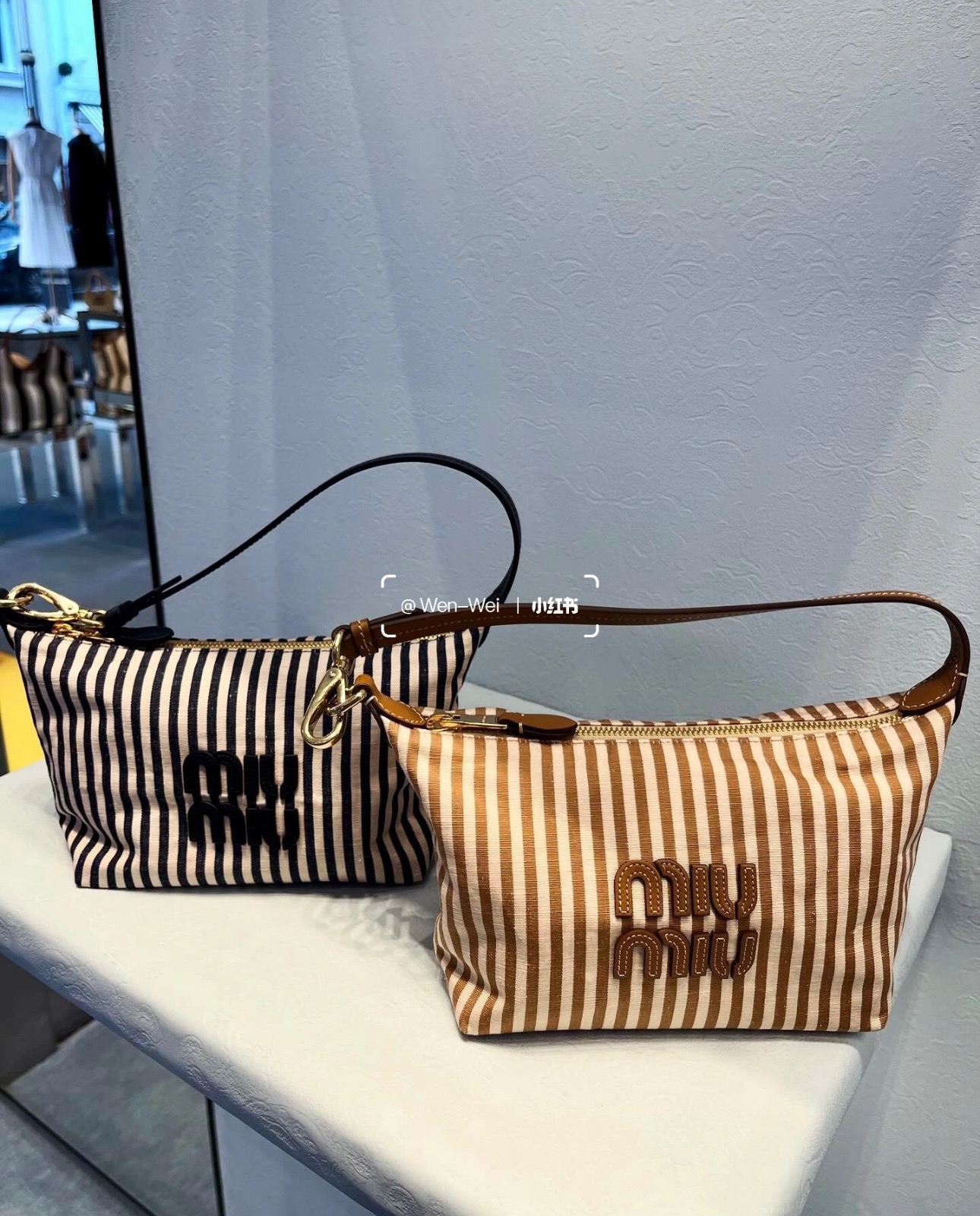 Miu Miu Japan-Exclusive Striped Woven Vanity Case - Comprehensive 6