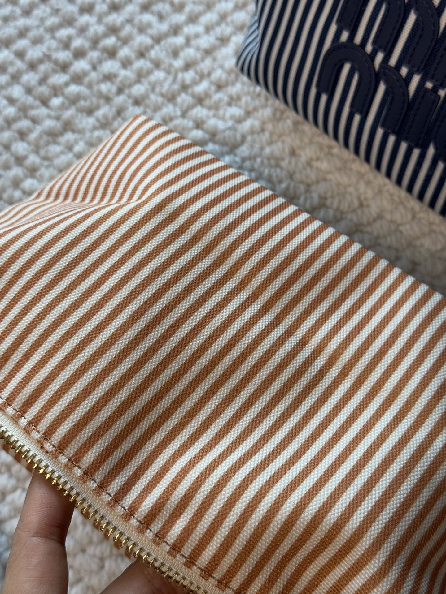 Crafted from high-density striped canvas with a textured cross-weave, th - Comprehensive 8