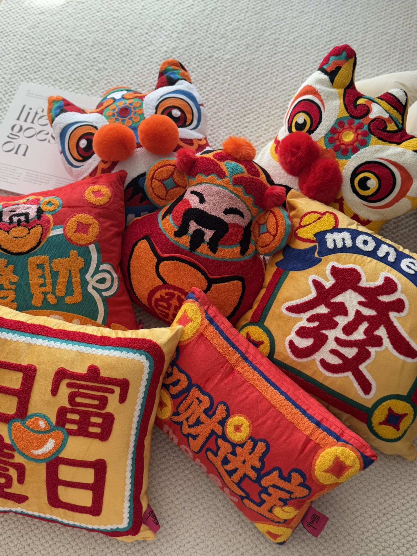 新年系列抱枕,把财运好运统统收入囊中 2