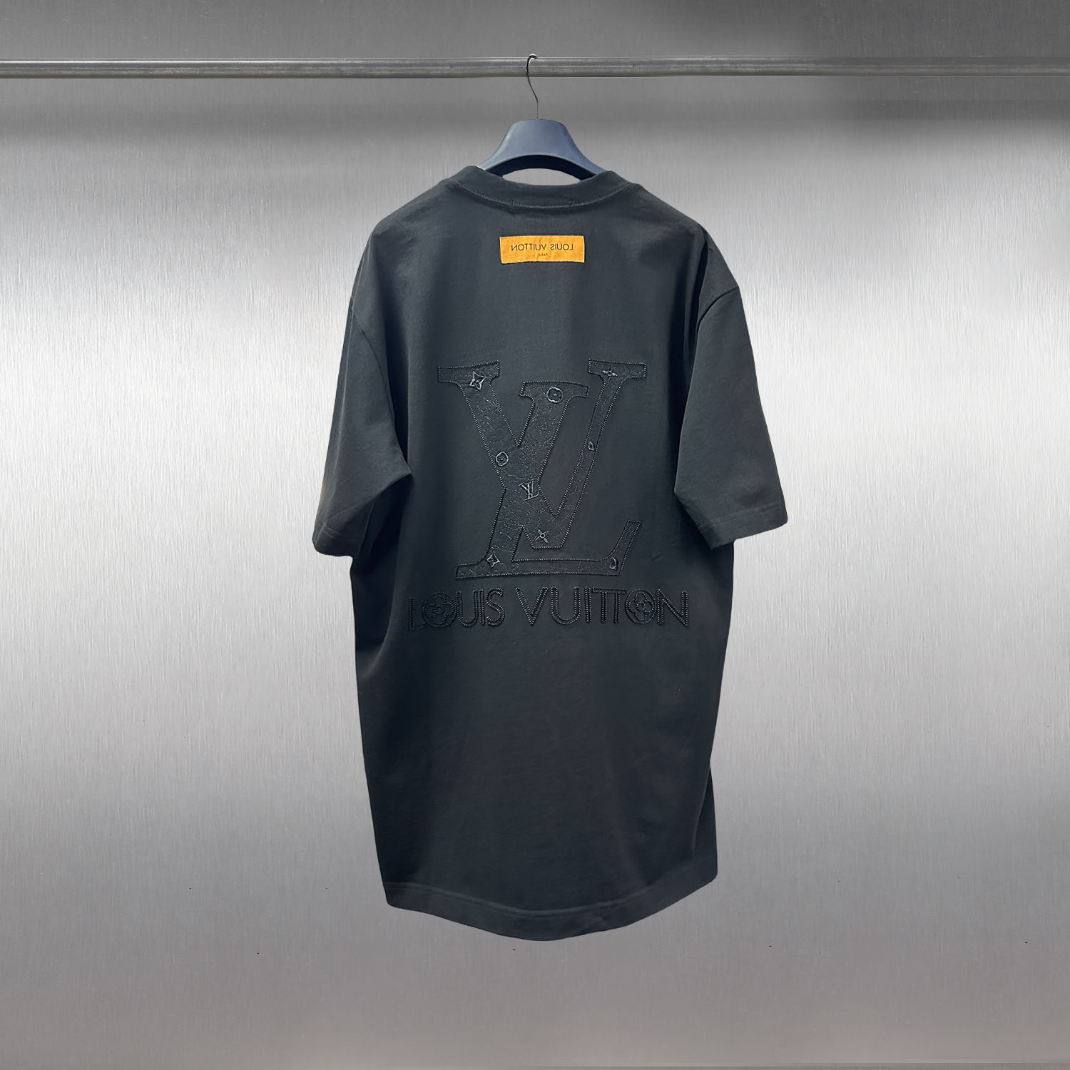 Louis Vuitton/路易威登 中空刺绣Logo短袖T恤 黑色 白色