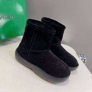 Bottega Veneta Snow Boots Unisex Women TPU Wool Net