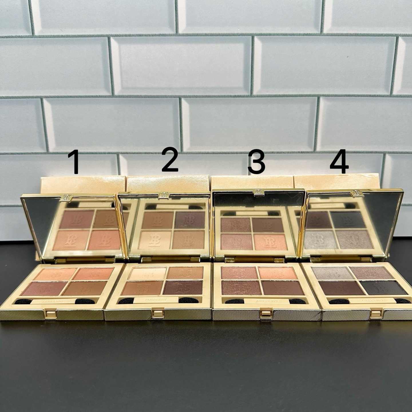 38 Ajuste de precio (Nota al hacer el pedido: Burberry 4 colores sombra de ojos + tono) Burberry cachemir 4 colores som…