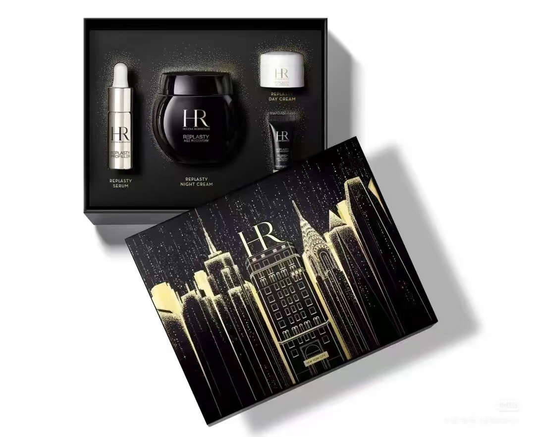 Set de cuatro piezas urbano de Crema Noche Negra de Helena Rubinstein! Contiene: Crema Noche Negra 50ml, Crema Día Blan…