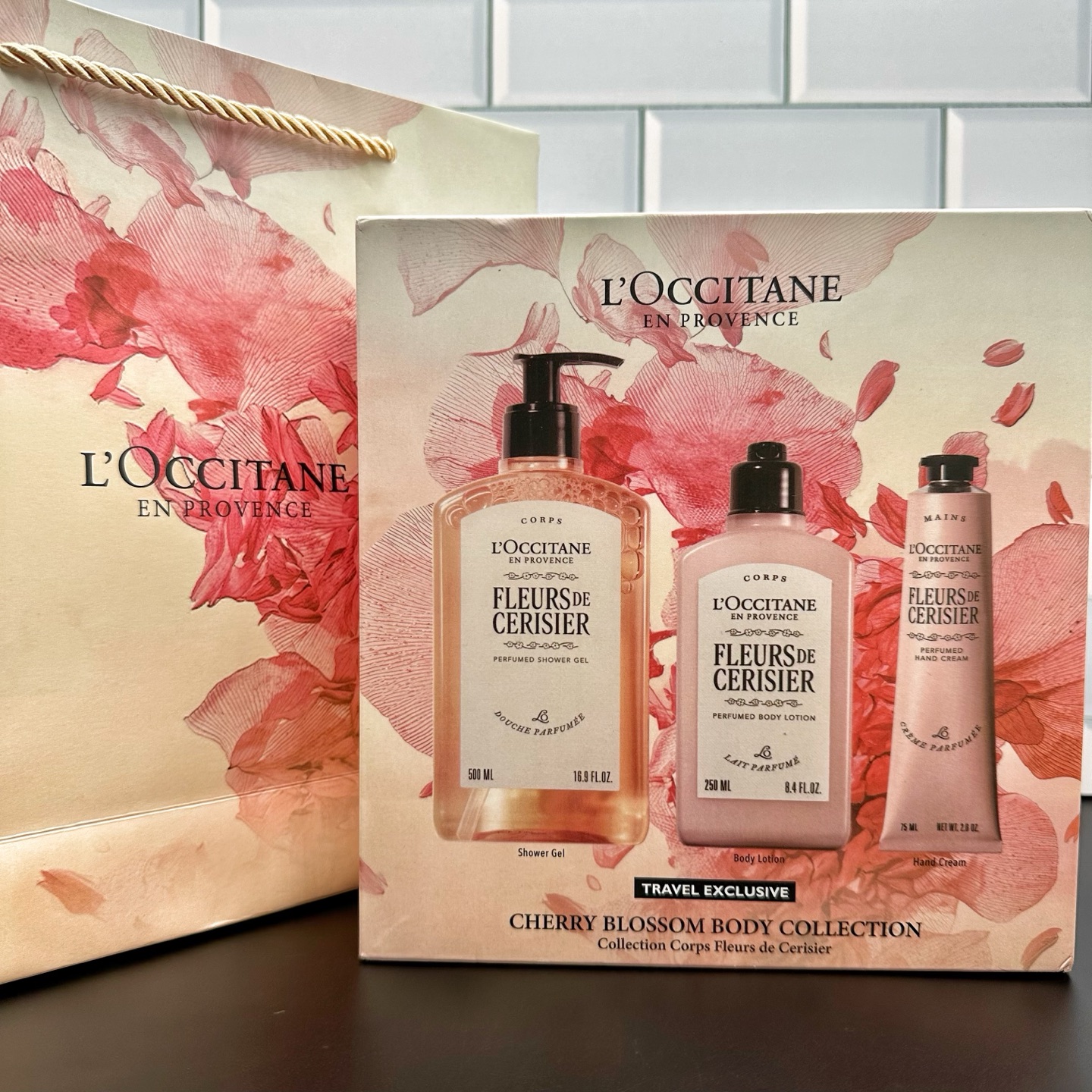 82. Set de tres piezas de L'Occitane de flor de cerezo / versión aumentada 🔜 Calidad uno a uno❗【Nuevo producto】Nueva v…