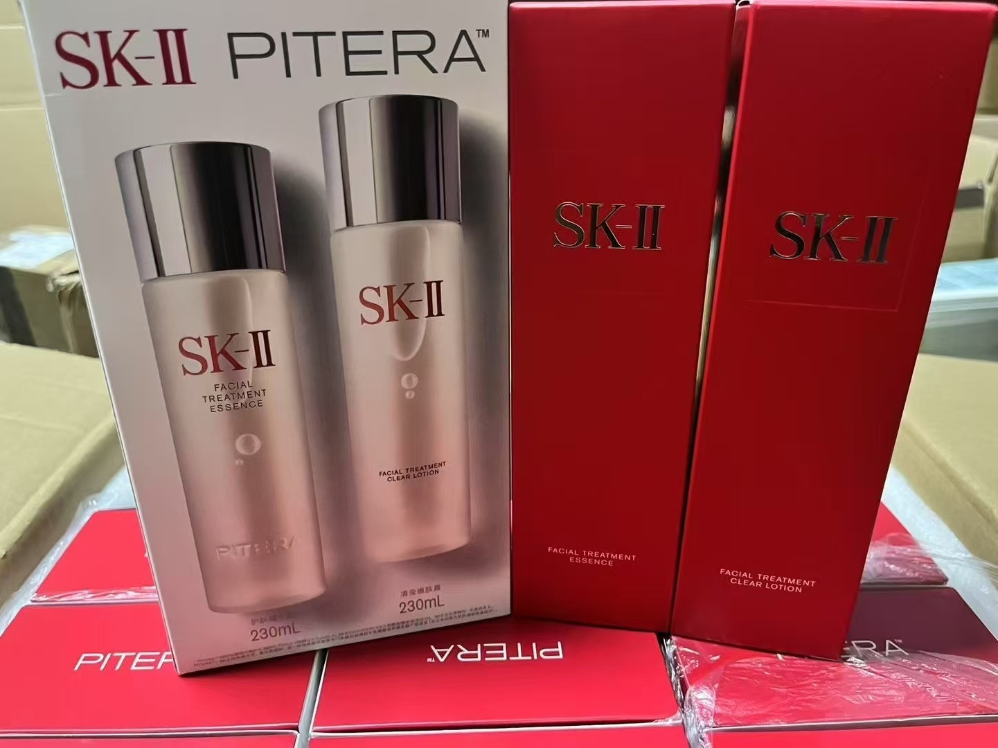 210. Nueva versión de SK-II Facial Treatment Essence y Clear Lotion Set de 2 piezas/ Versión Mingtong 🔜 Versión Mingto…