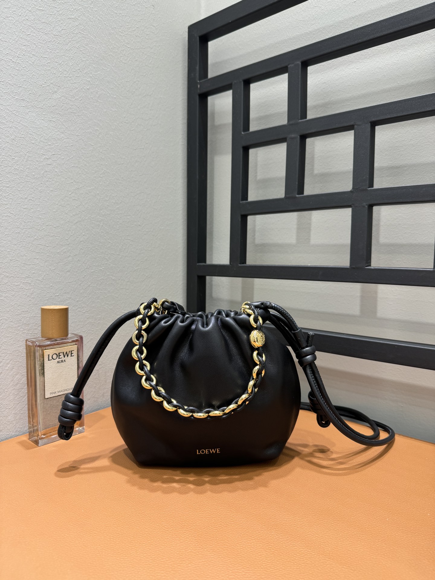 LOEWE Flamenco Purse Small Nappa Leather Black with Chain Detail 2 i1711309806 3051 8