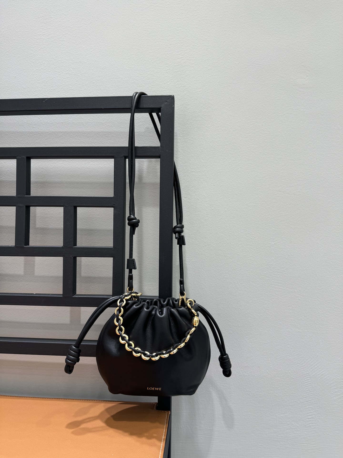 LOEWE Flamenco Purse Small Nappa Leather Black with Chain Detail 10 i1711309806 6859 3