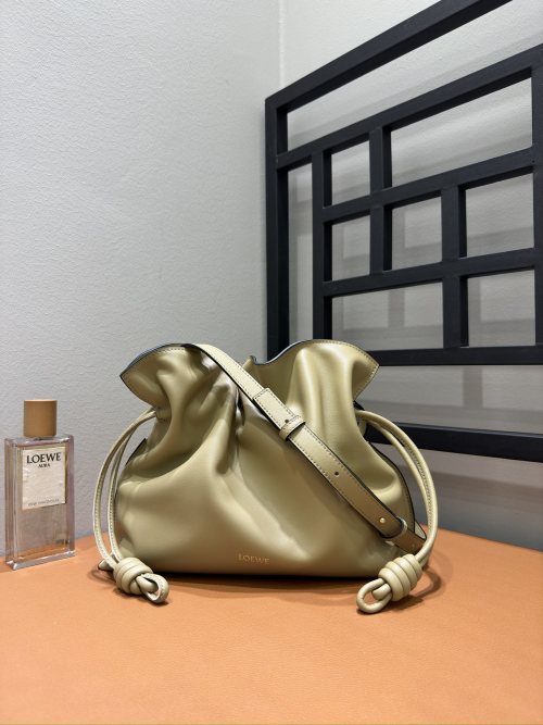 LOEWE Flamenco Medium Lucky Bag: Versatile & Stylish, Taupe 1 LOEWE Flamenco Medium Lucky Bag: Versatile & Stylish, Taupe