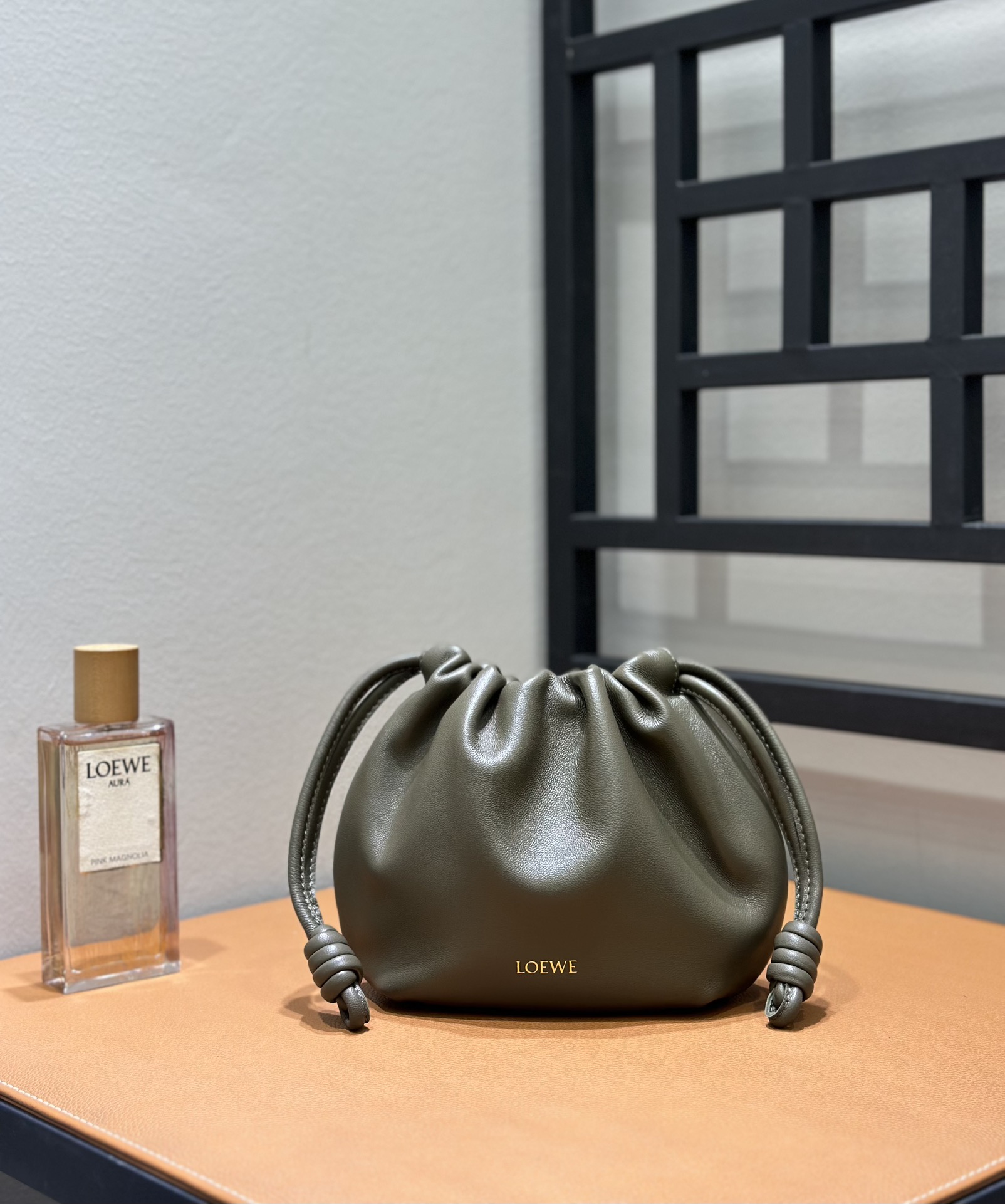 LOEWE Flamenco Purse Small Napa Leather Bag with Donut Chain - Olive 5 i1720528791 5069 5