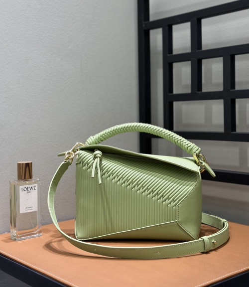 Loewe Puzzle Bag Special Edition Autumn Green Leather Shoulder Bag 1 Loewe Puzzle Bag Special Edition Autumn Green Leather Shoulder Bag
