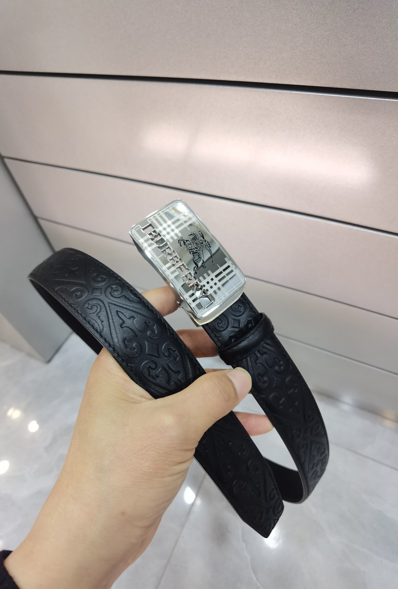 巴宝莉自动扣㊙️原单高端品质🎗专柜官网同步💎宽度3.5精美扣头💯意大利进口头层小牛皮原版花纹✨纹理消晰真实感超强🌈打造全
