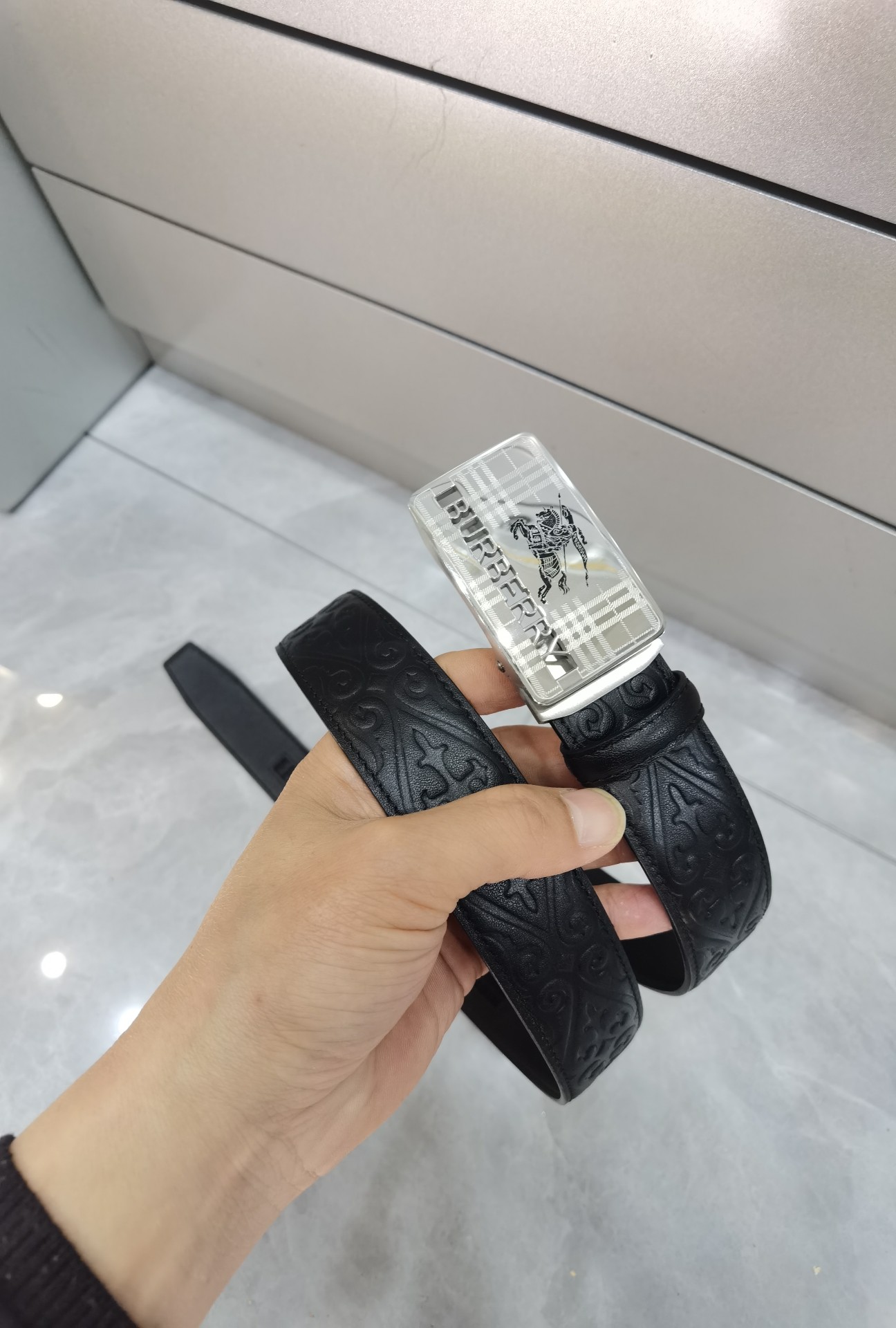 巴宝莉自动扣㊙️原单高端品质🎗专柜官网同步💎宽度3.5精美扣头💯意大利进口头层小牛皮原版花纹✨纹理消晰真实感超强🌈打造全