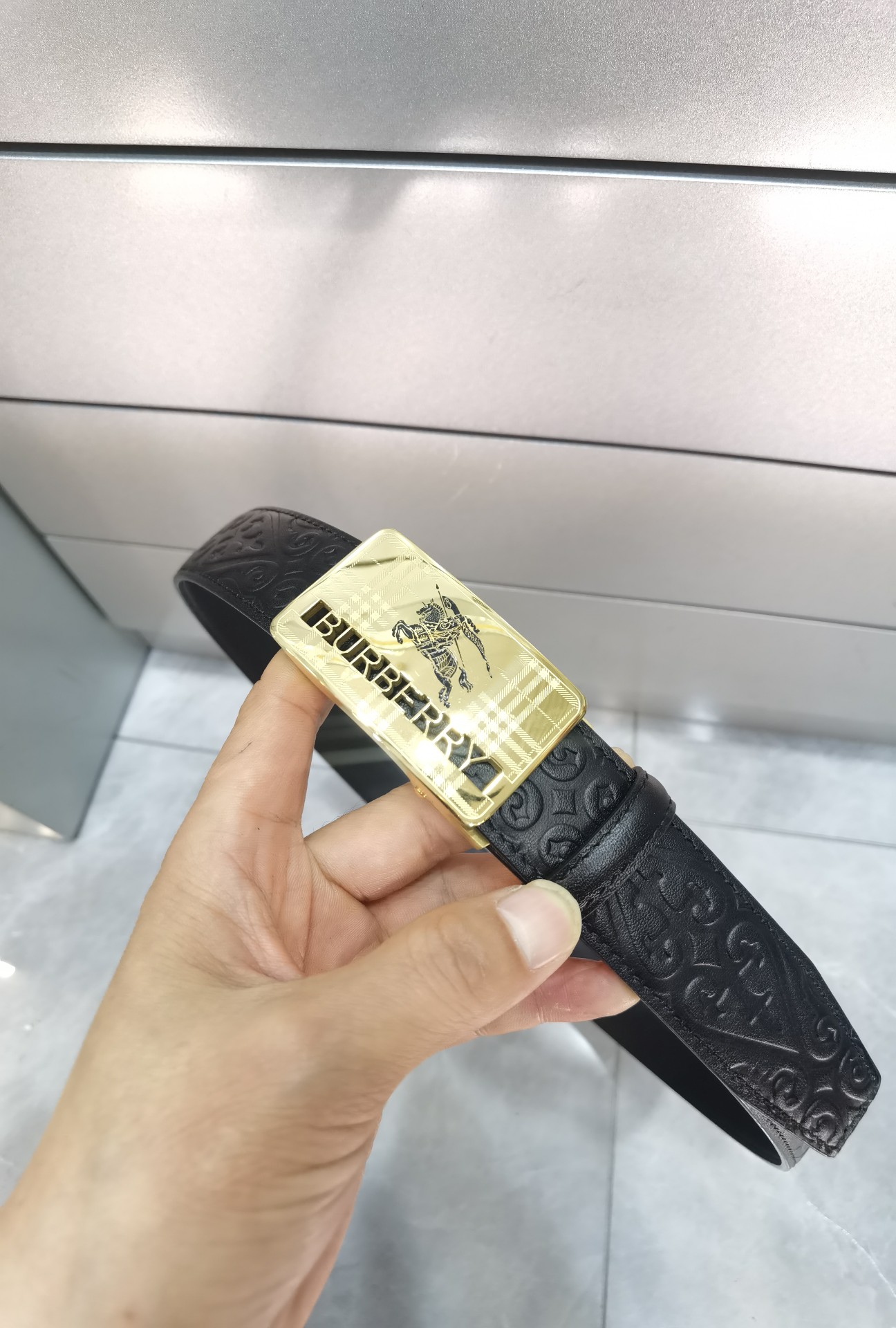 巴宝莉自动扣㊙️原单高端品质🎗专柜官网同步💎宽度3.5精美扣头💯意大利进口头层小牛皮原版花纹✨纹理消晰真实感超强🌈打造全