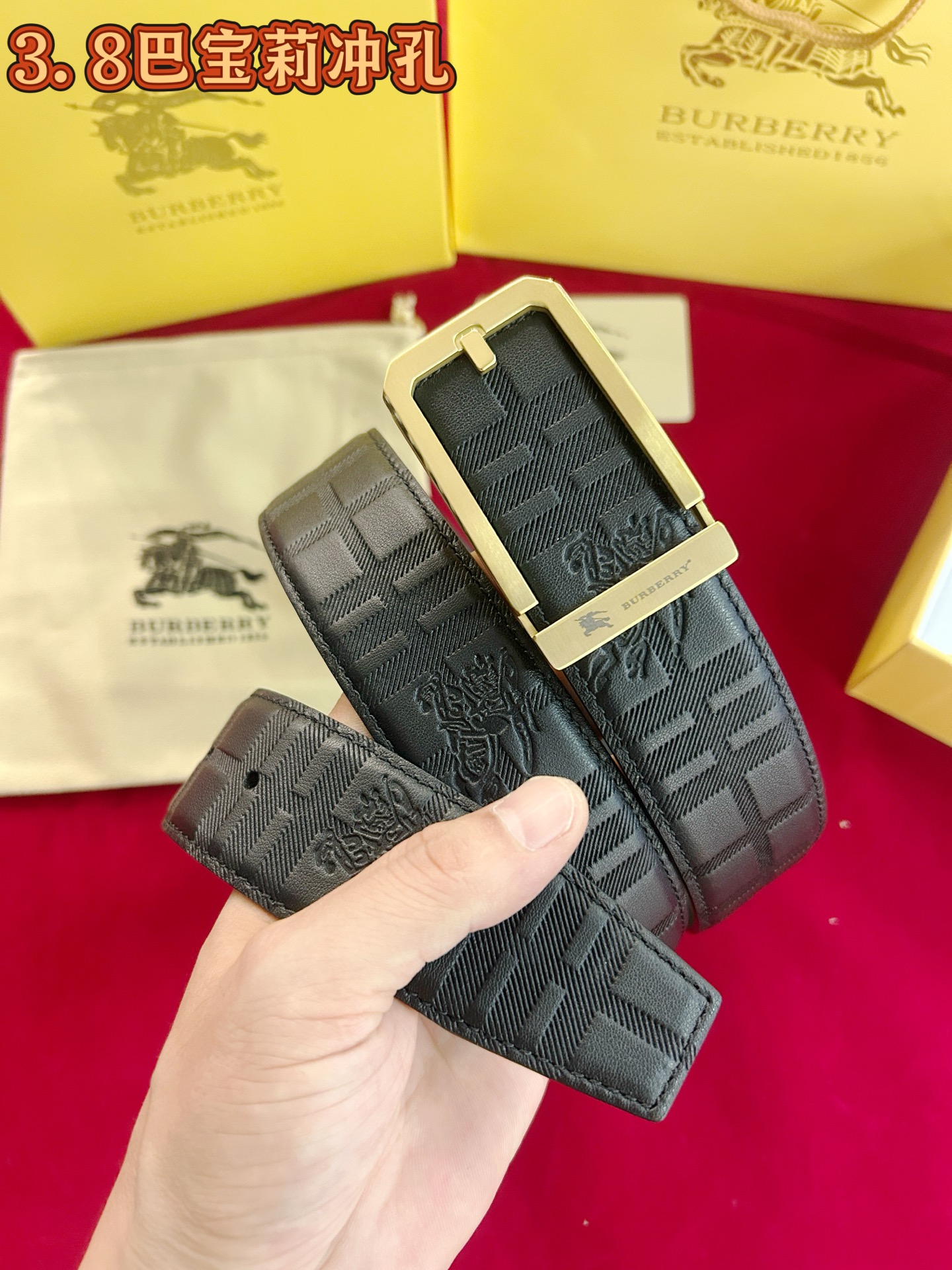 配专柜包装    巴宝莉㊙️原单高端品质🎗专柜官网同步🌟支持NFC感应💎宽度3.8精美钢扣头💯意大利进口