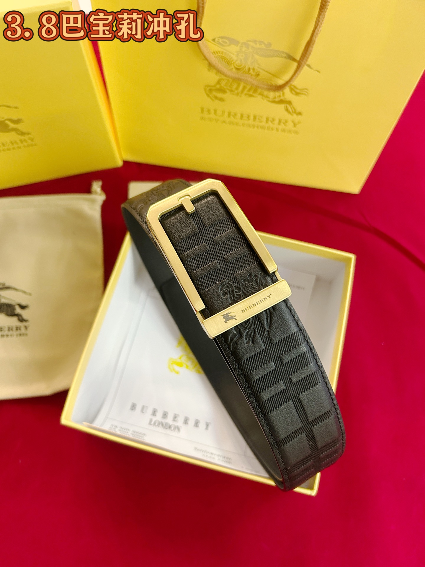 配专柜包装    巴宝莉㊙️原单高端品质🎗专柜官网同步🌟支持NFC感应💎宽度3.8精美钢扣头💯意大利进口