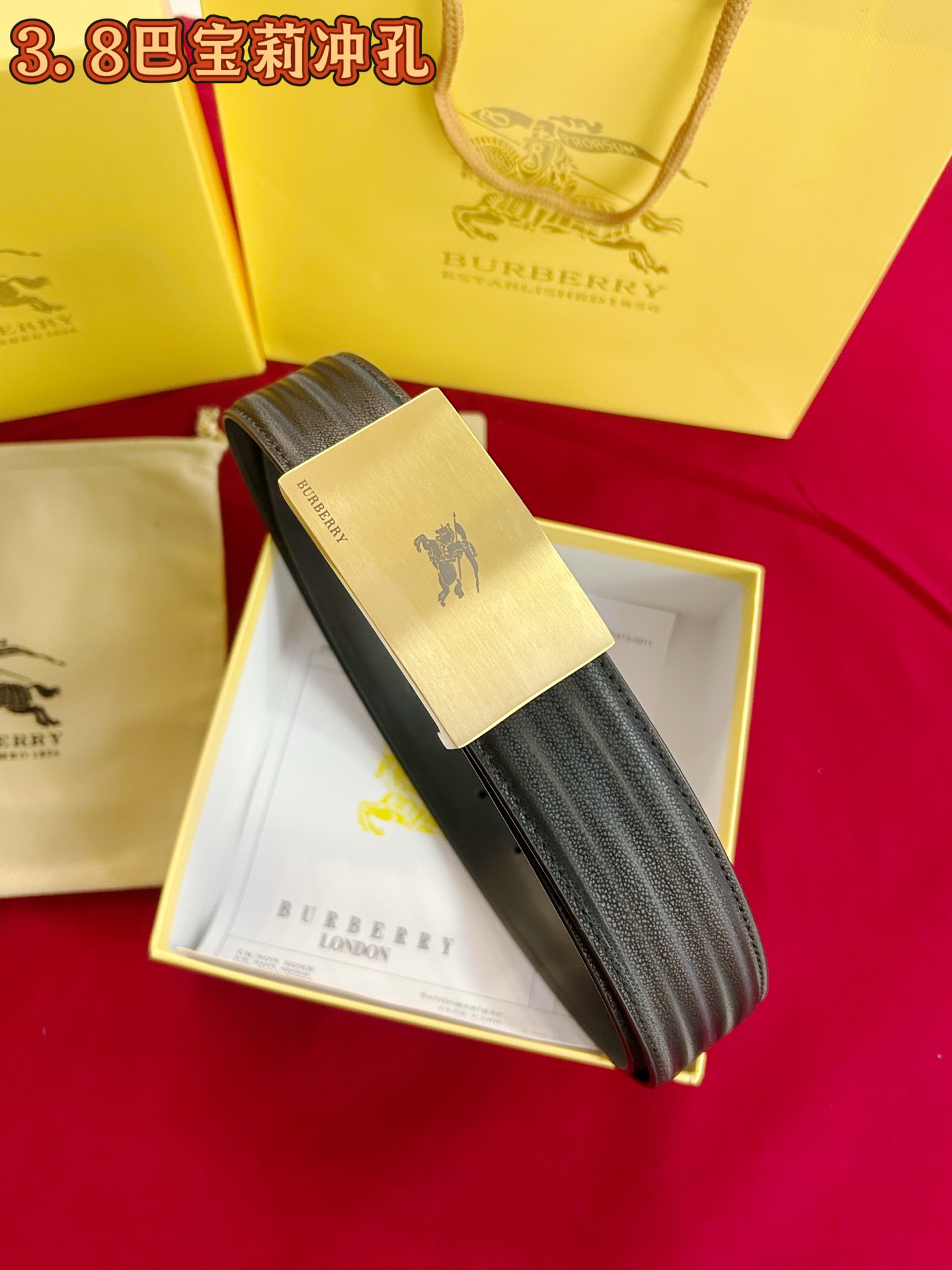 配专柜包装    巴宝莉㊙️原单高端品质🎗专柜官网同步🌟支持NFC感应💎宽度3.8精美钢扣头💯意大利进口