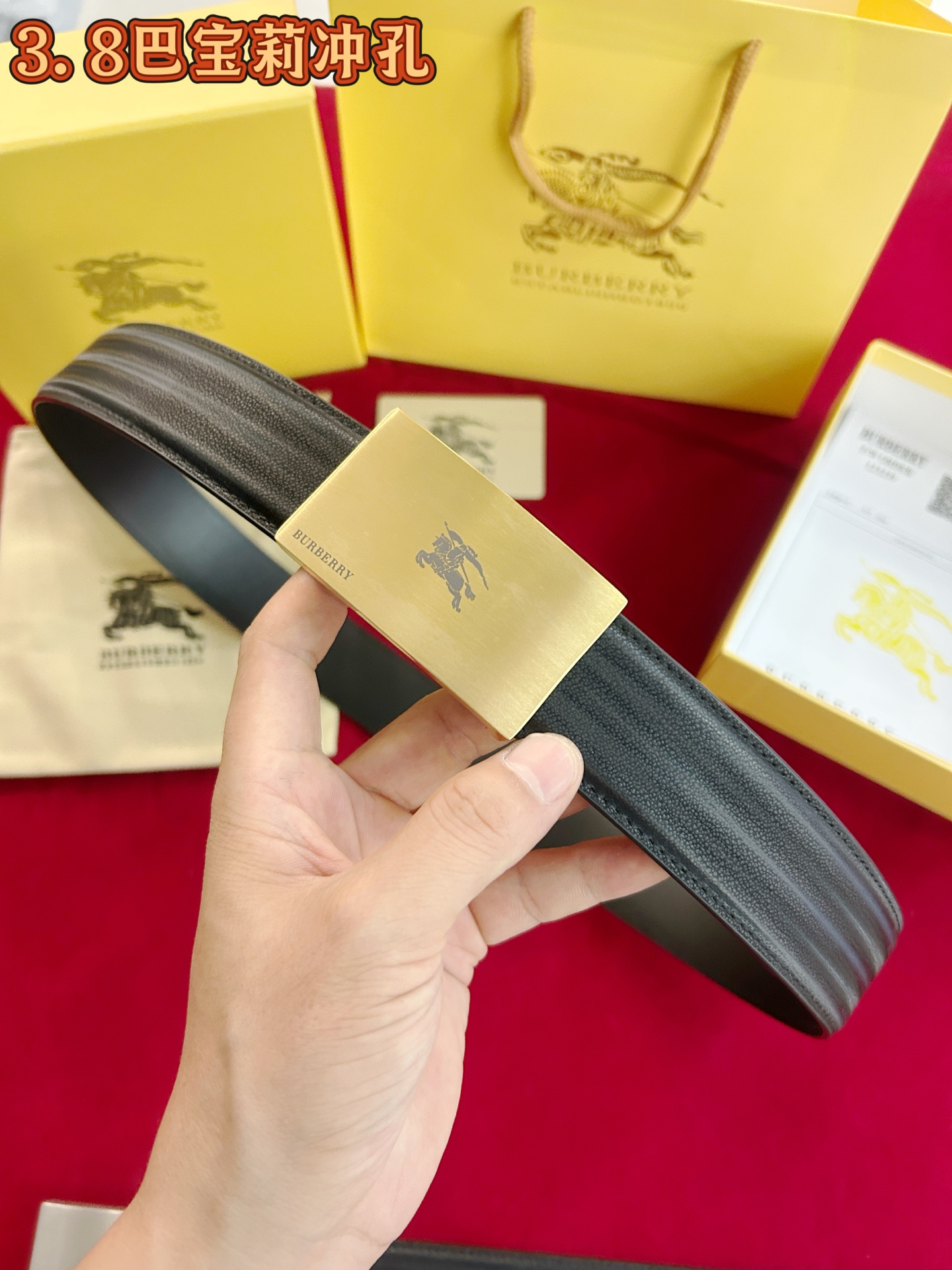 配专柜包装    巴宝莉㊙️原单高端品质🎗专柜官网同步🌟支持NFC感应💎宽度3.8精美钢扣头💯意大利进口