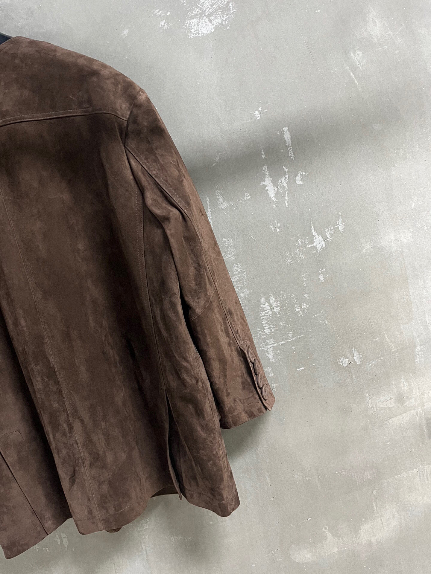 Stylish 2025 Spring Suit: P3174 with Leather Face and Turkish Wool Blend. - 图片 7