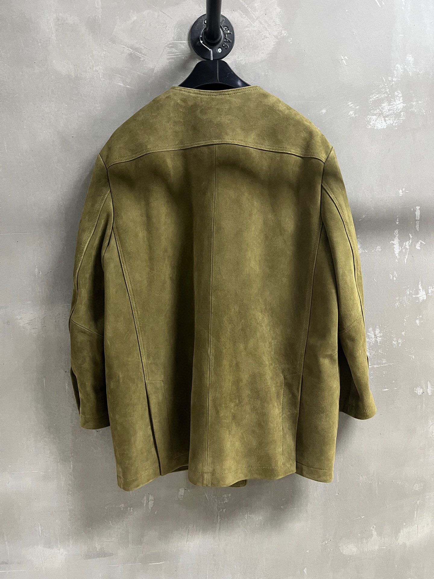 “2025 Spring Suit: P3174 with Stylish Leather Face and Turkish Wool Blend” - 图片 9