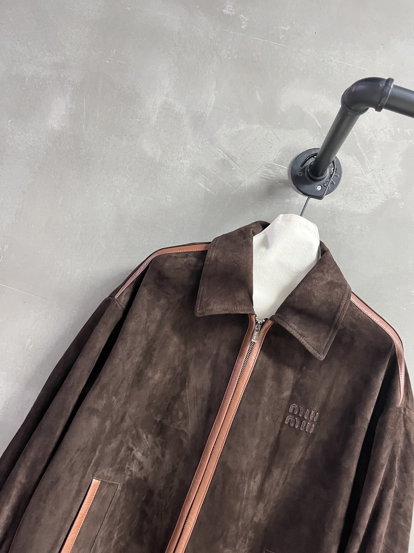 Miu Miu Inspired Leather Jacket - Chic Color Block Design, Autumn 2025 Collection 5 i1752581026307 9032 0 2