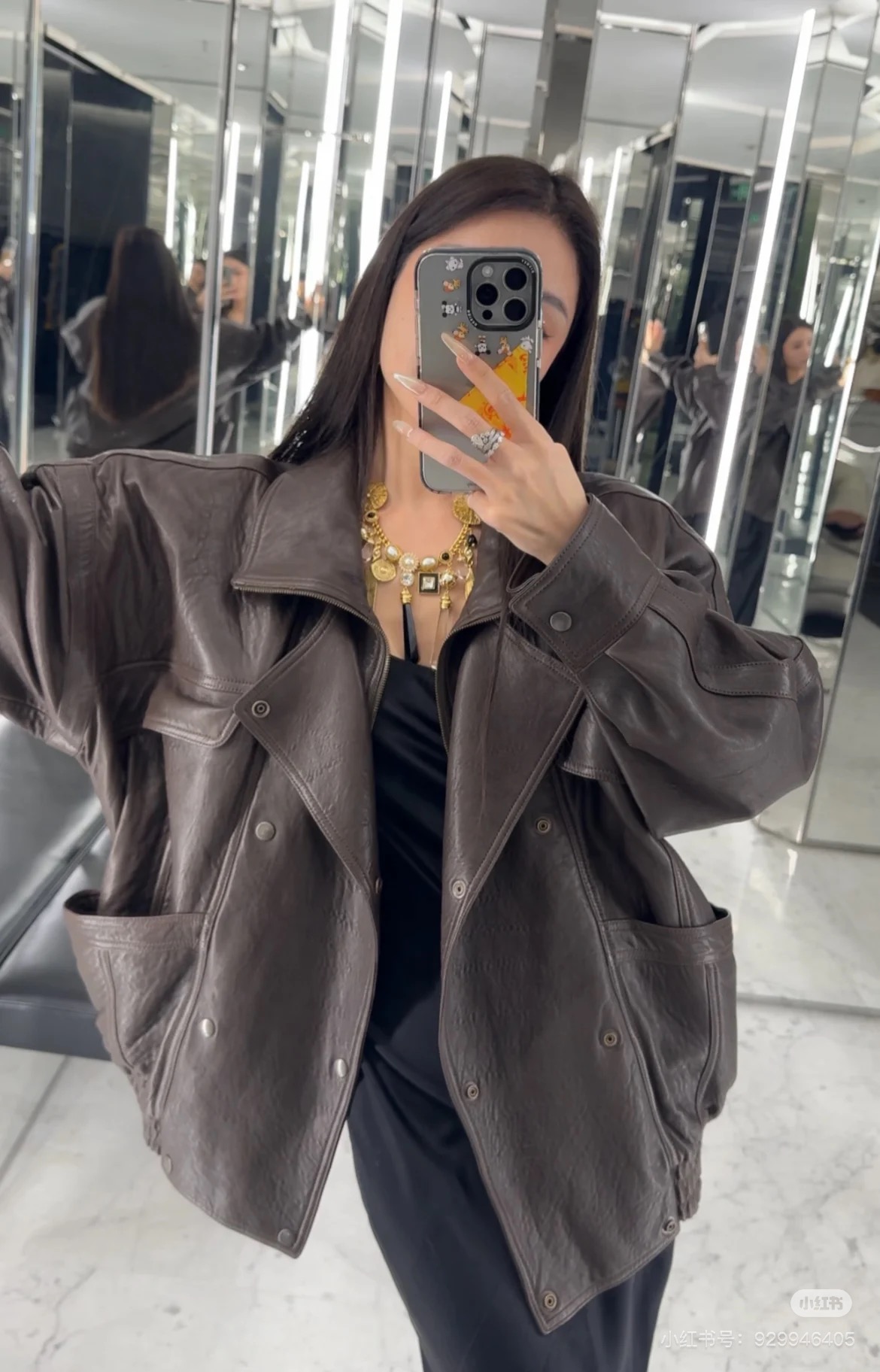 🫧ysl’s old leather coat this year. it’s a stylish stylish idea - 图片 2