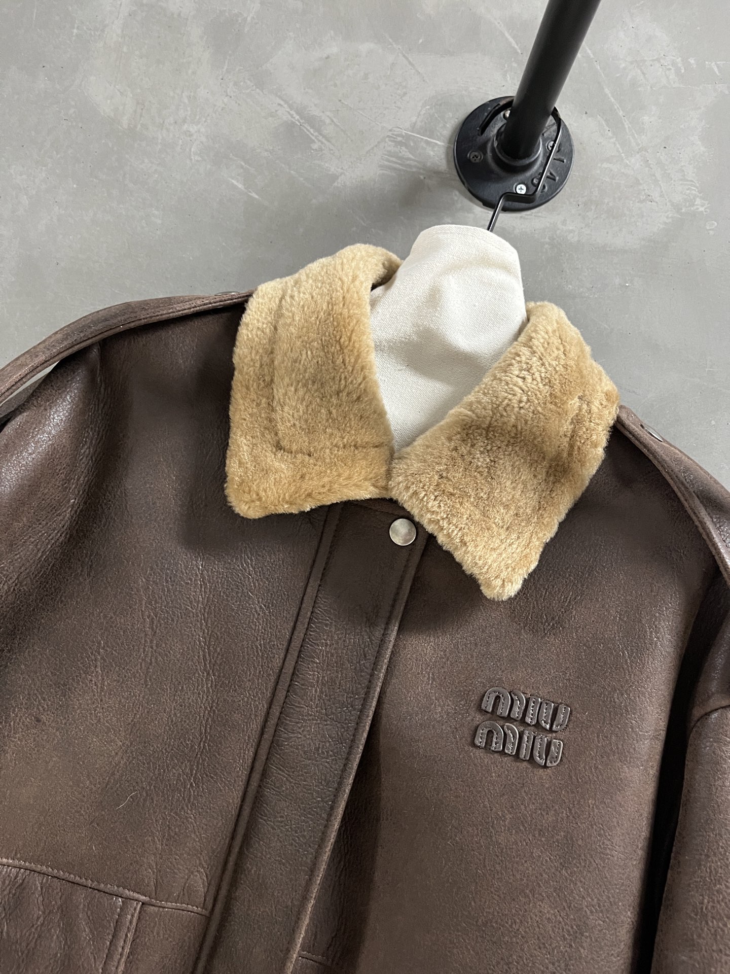 Miu Miu Women's Shearling-Trimmed Leather Jacket - Fall 2025 Collection 5 i1757690456074 7404 0 3