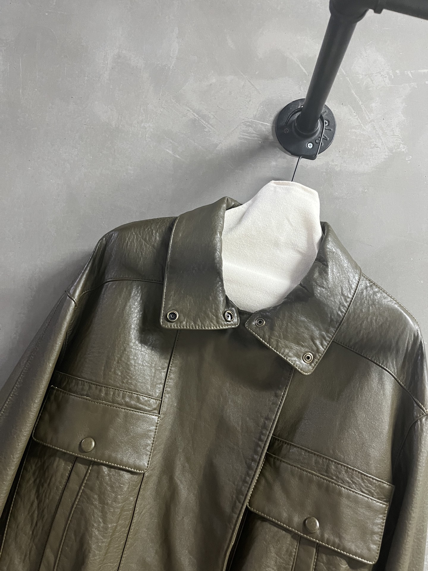 Saint Laurent Lambskin Biker Jacket - Vintage Style, Relaxed Fit 5 i1759327539900 6719 0 2