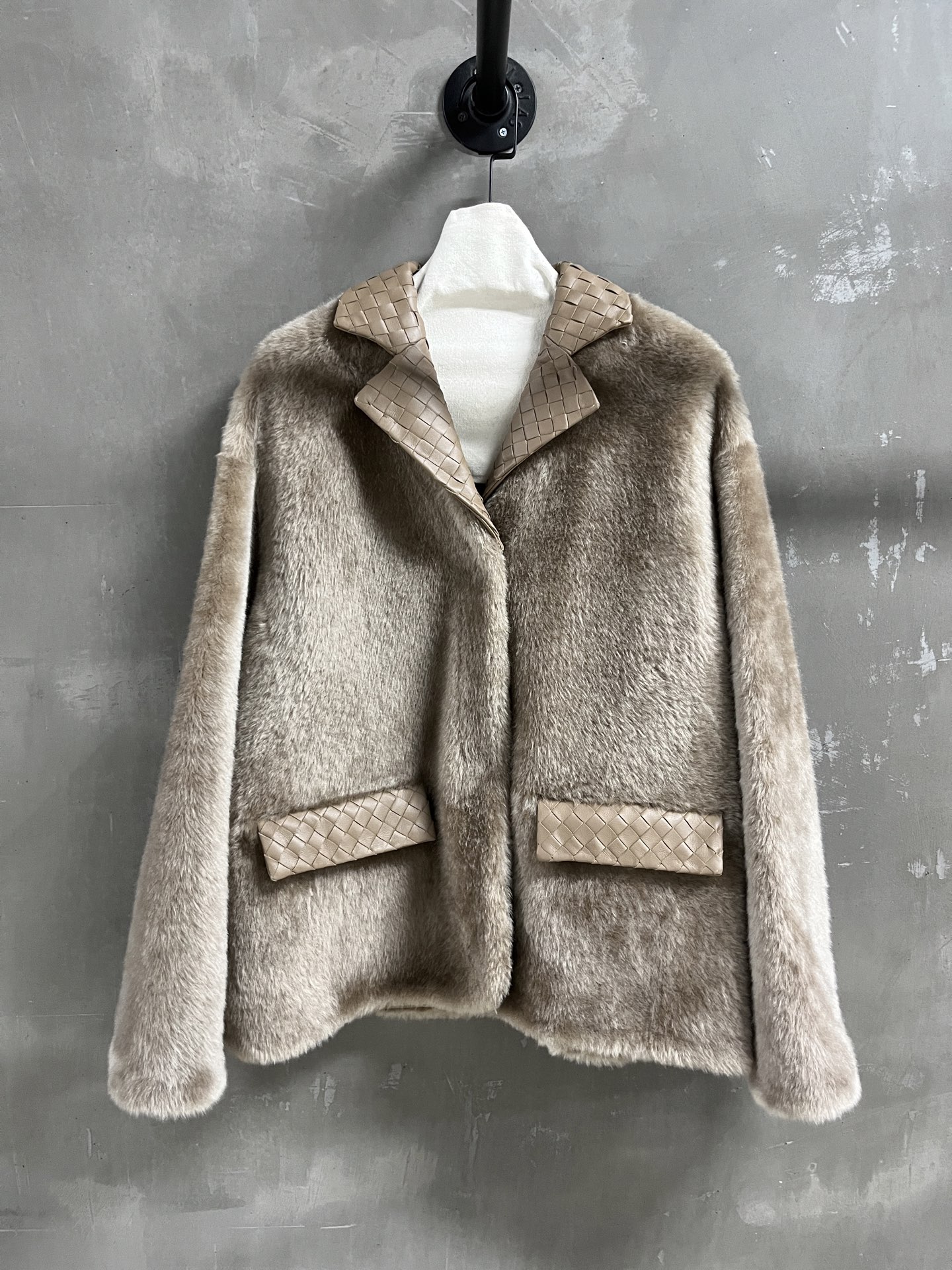 Bottega Veneta Beige Brushed Wool Blazer