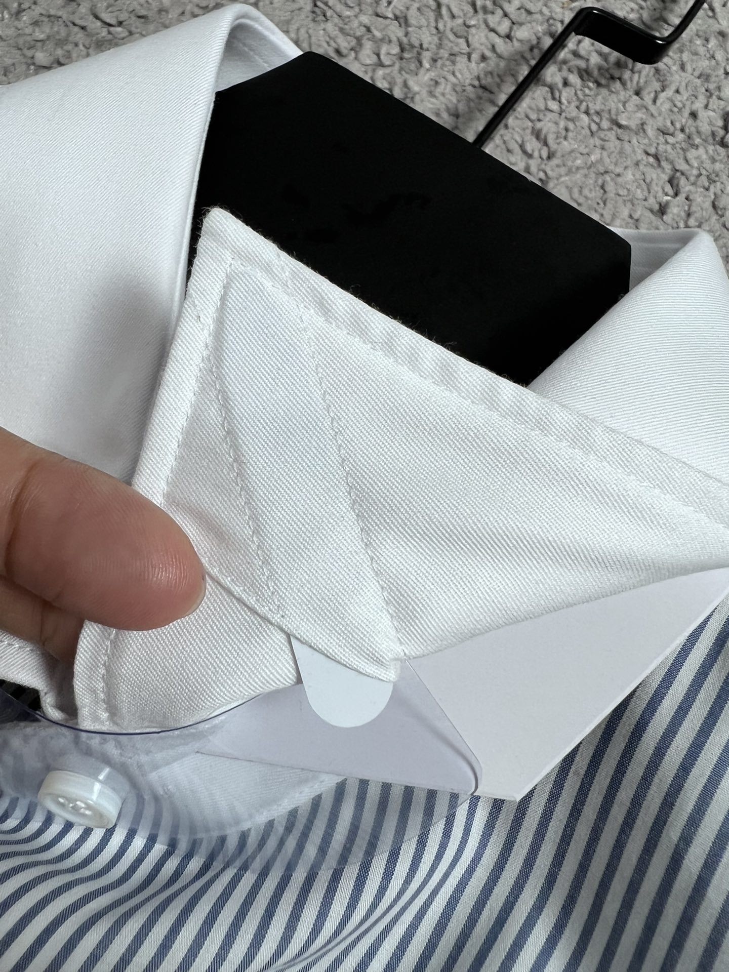 CD迪家24SS春夏高端系列条纹撞布法式袖扣衬衫SMLXLXXL