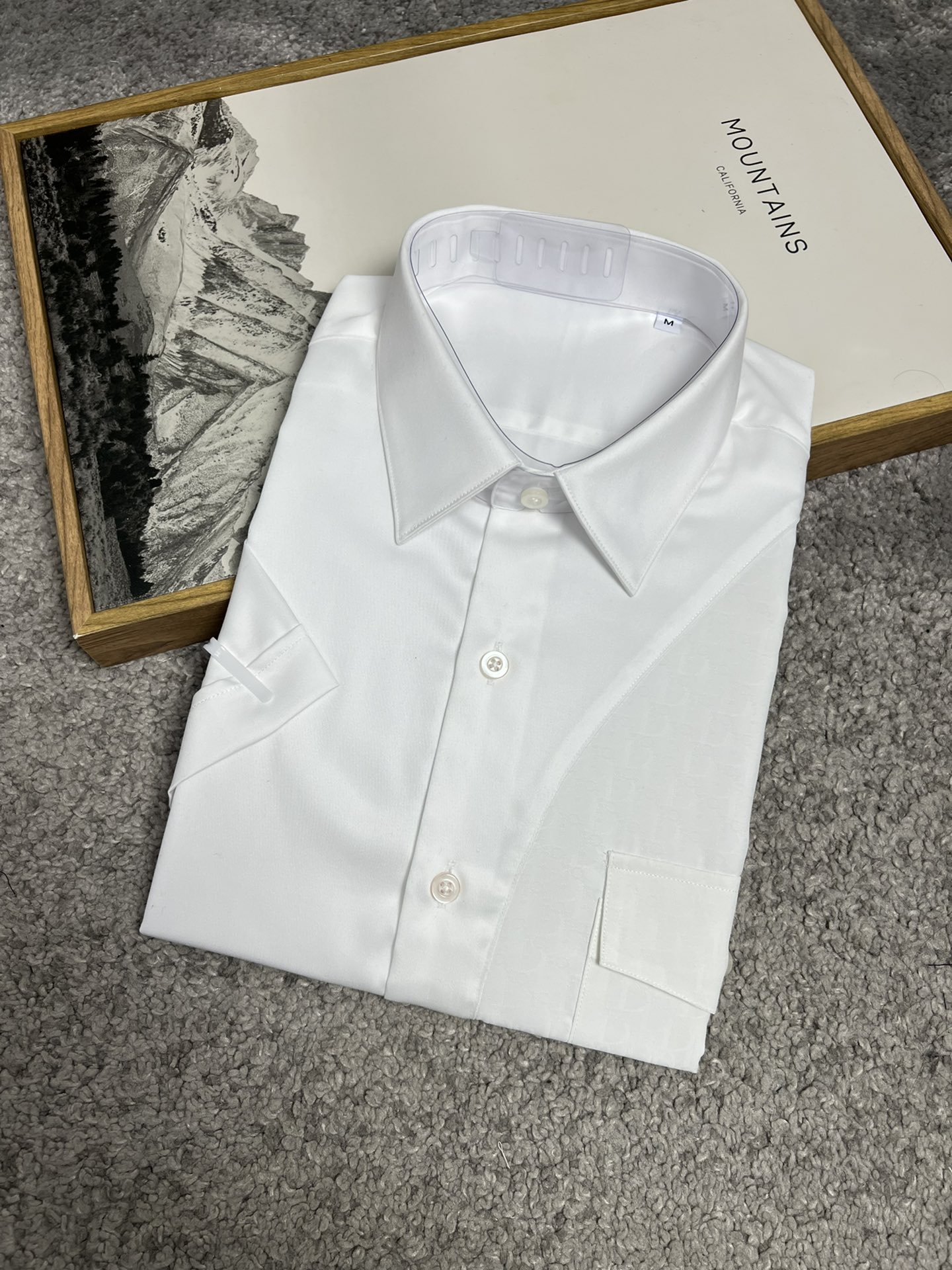 CD迪家24SS春夏新款短袖衬衫拼接设计高端系列黑色白色S,M,L,XL,XXL