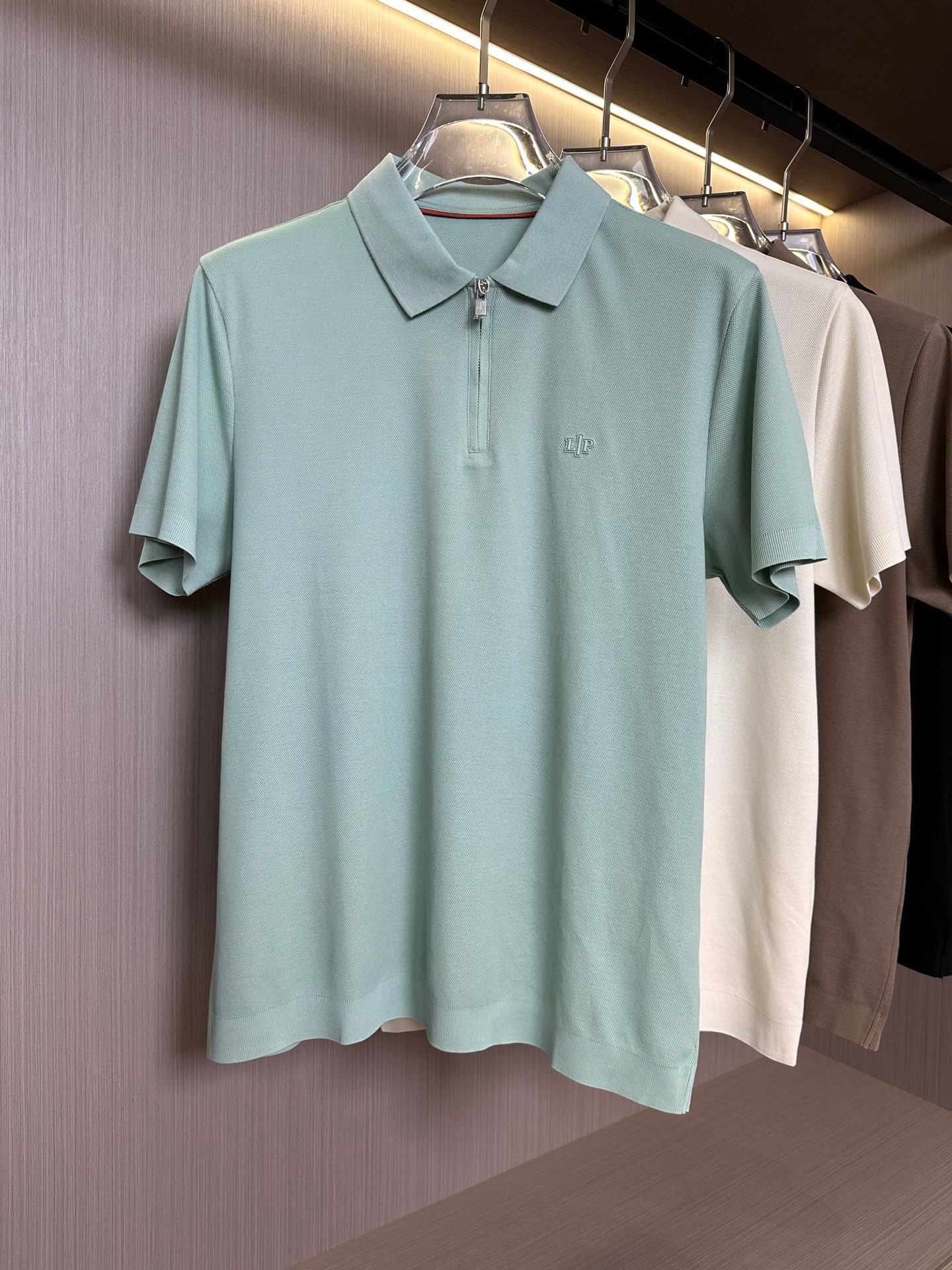  lp。家25SS早春新款起脚色织Polo 原版定制 进口纱线色染半拉链领口设计  时尚百搭 4色款🔥