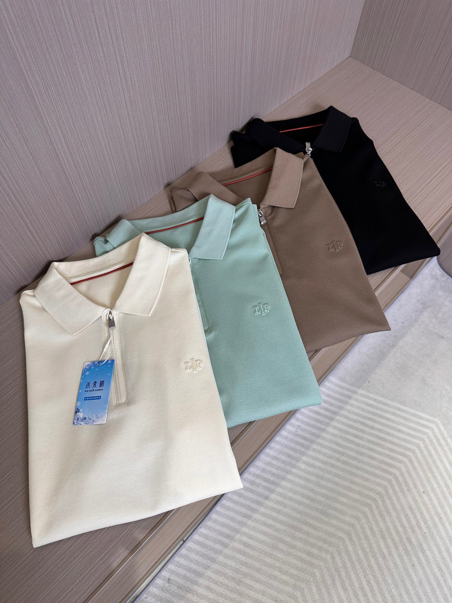   lp。家25SS早春新款起脚色织Polo 原版定制 进口纱线色染半拉链领口设计  时尚百搭 4色款🔥