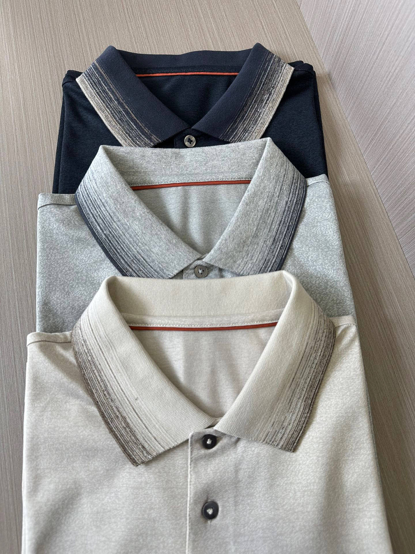   🔥lp。 家25SS春夏新款翻领Polo衫  原版定制面料 纱线环保染色定型 面料上身柔软舒适 起脚