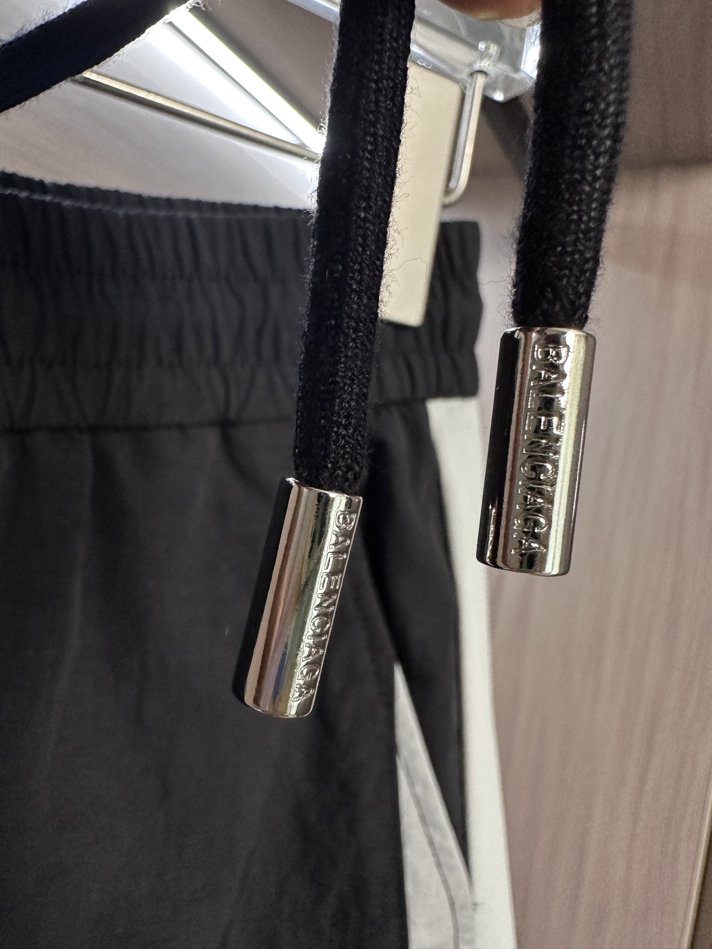 Balenciaga Men's Black & White Athletic Shorts, Elastic Waistband 9 i1751007898135 1330 0 7