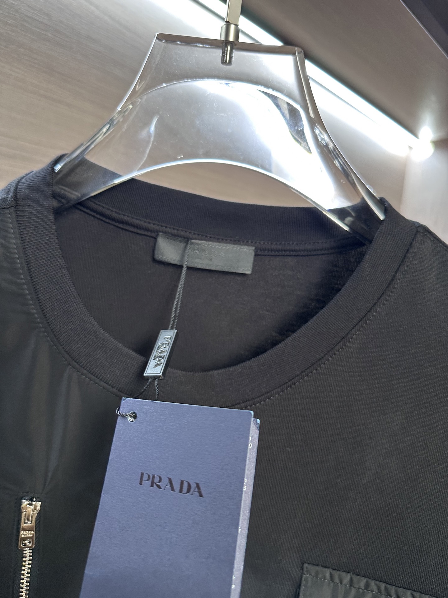 Prada 25SS Men's Black Short Sleeve Round Neck T-Shirt with Logo 8 i1751011643122 7457 0 7