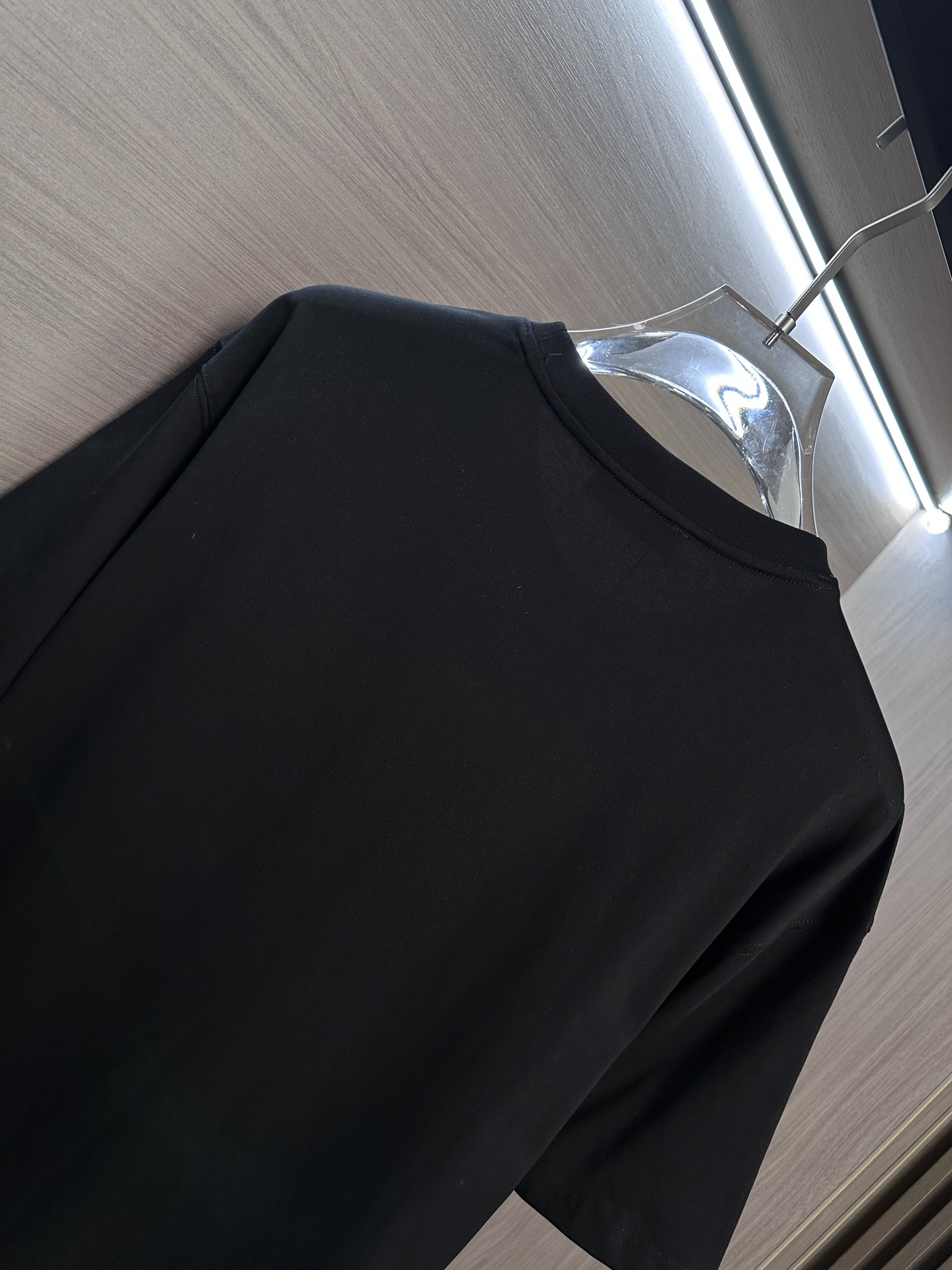 Prada 25SS Men's Black Short Sleeve Round Neck T-Shirt with Logo 10 i1751011644904 1703 0 9