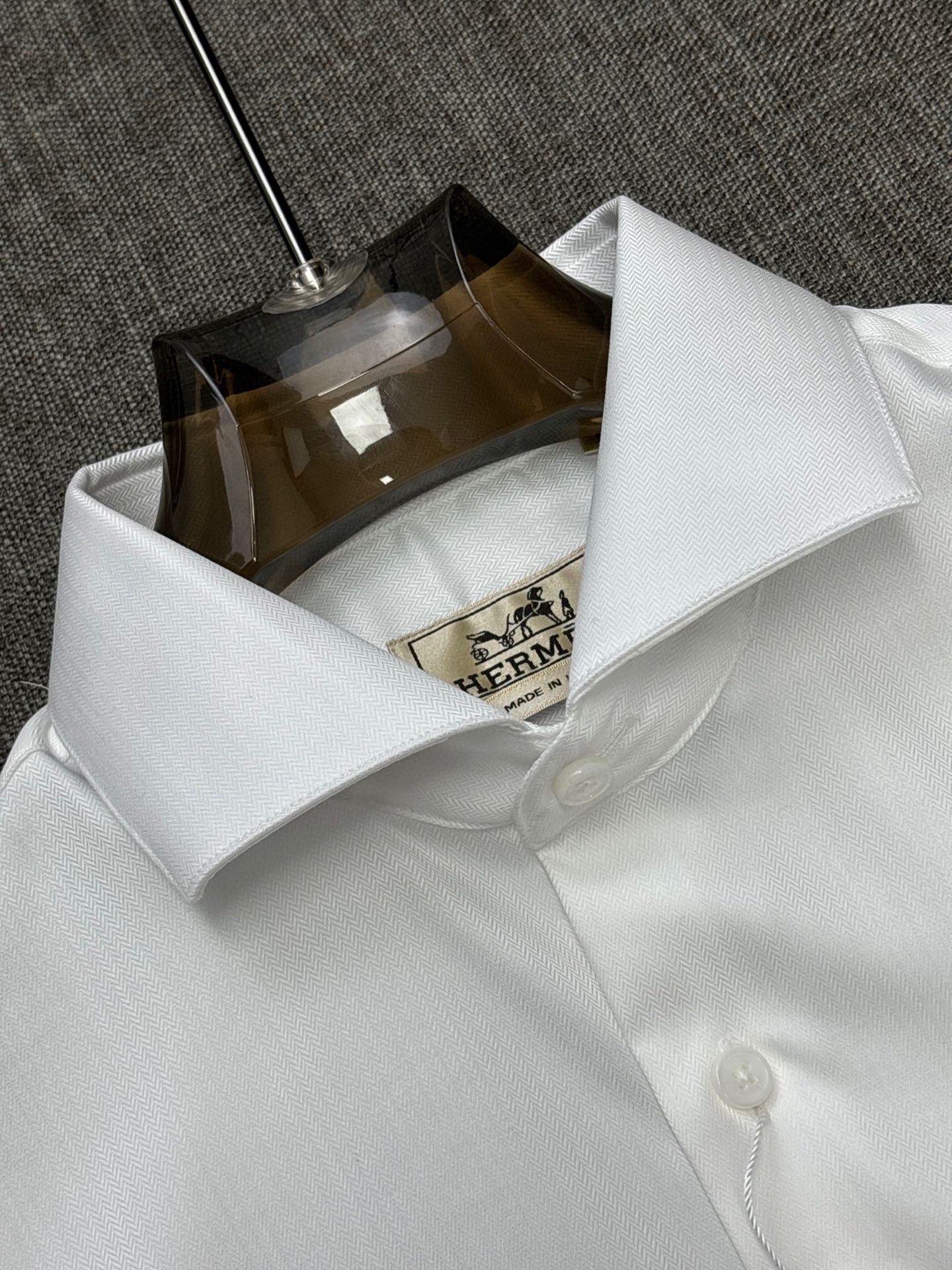 Hermes Men's White Long Sleeve Dress Shirt - Modern Minimalist Style 7 i1751269629072 8637 0 5