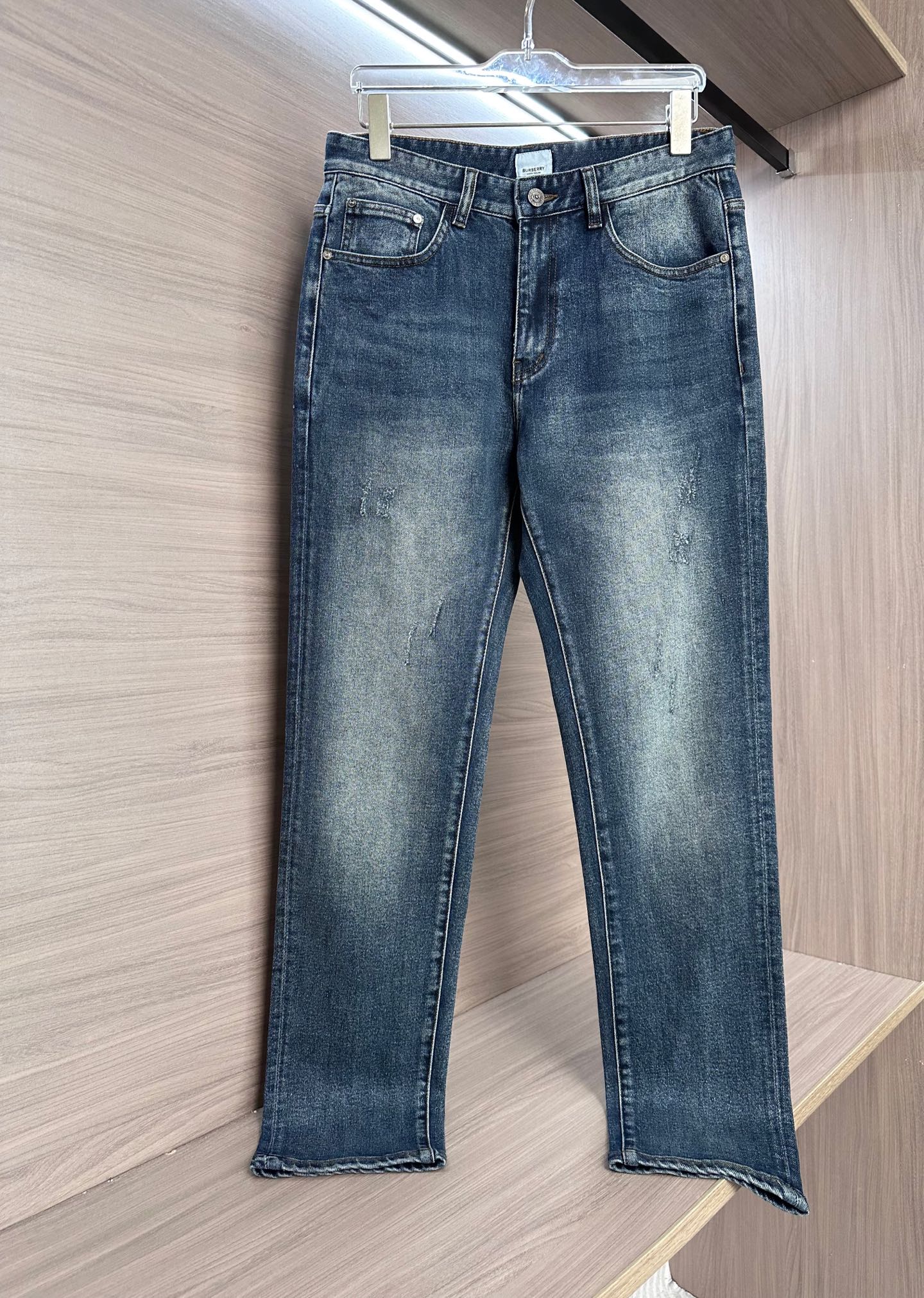 Burberry Blue Checkered Denim Jeans: Classic Fit, Modern Style 3 i1755755560438 8379 0 1