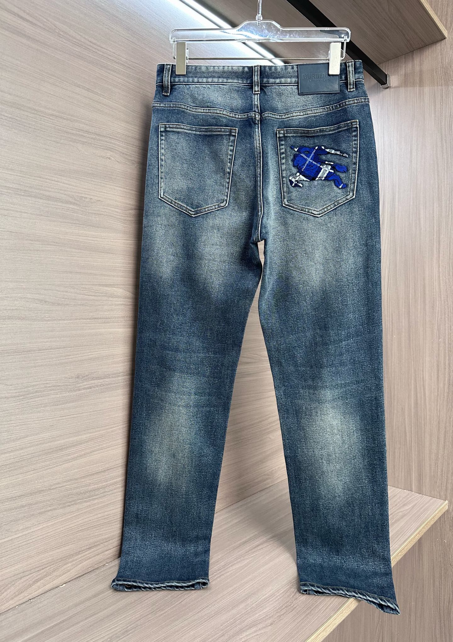 Burberry Blue Checkered Denim Jeans: Classic Fit, Modern Style 4 i1755755560567 2654 0 2
