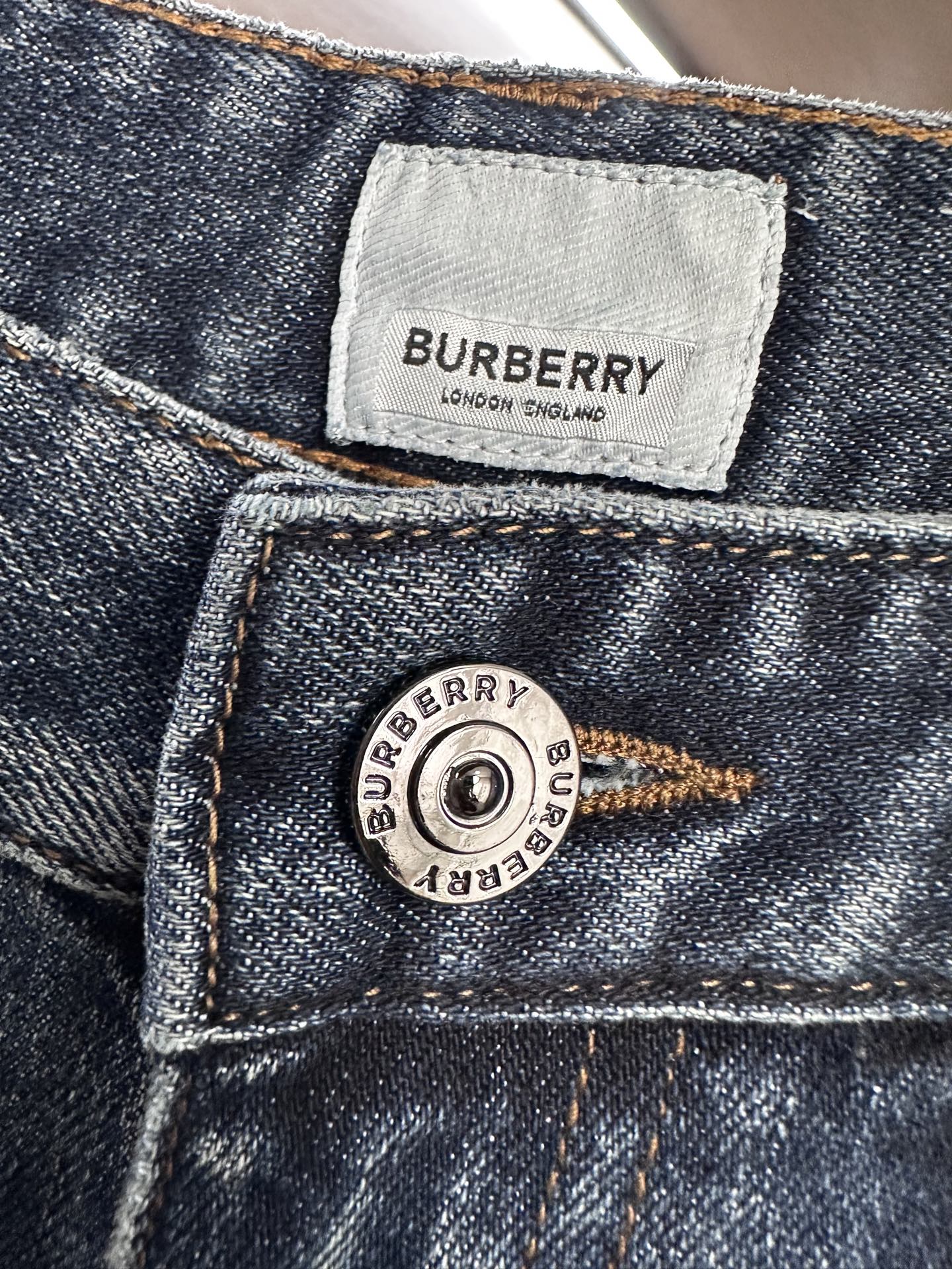 Burberry Blue Checkered Denim Jeans: Classic Fit, Modern Style 7 i1755755560894 8678 0 5