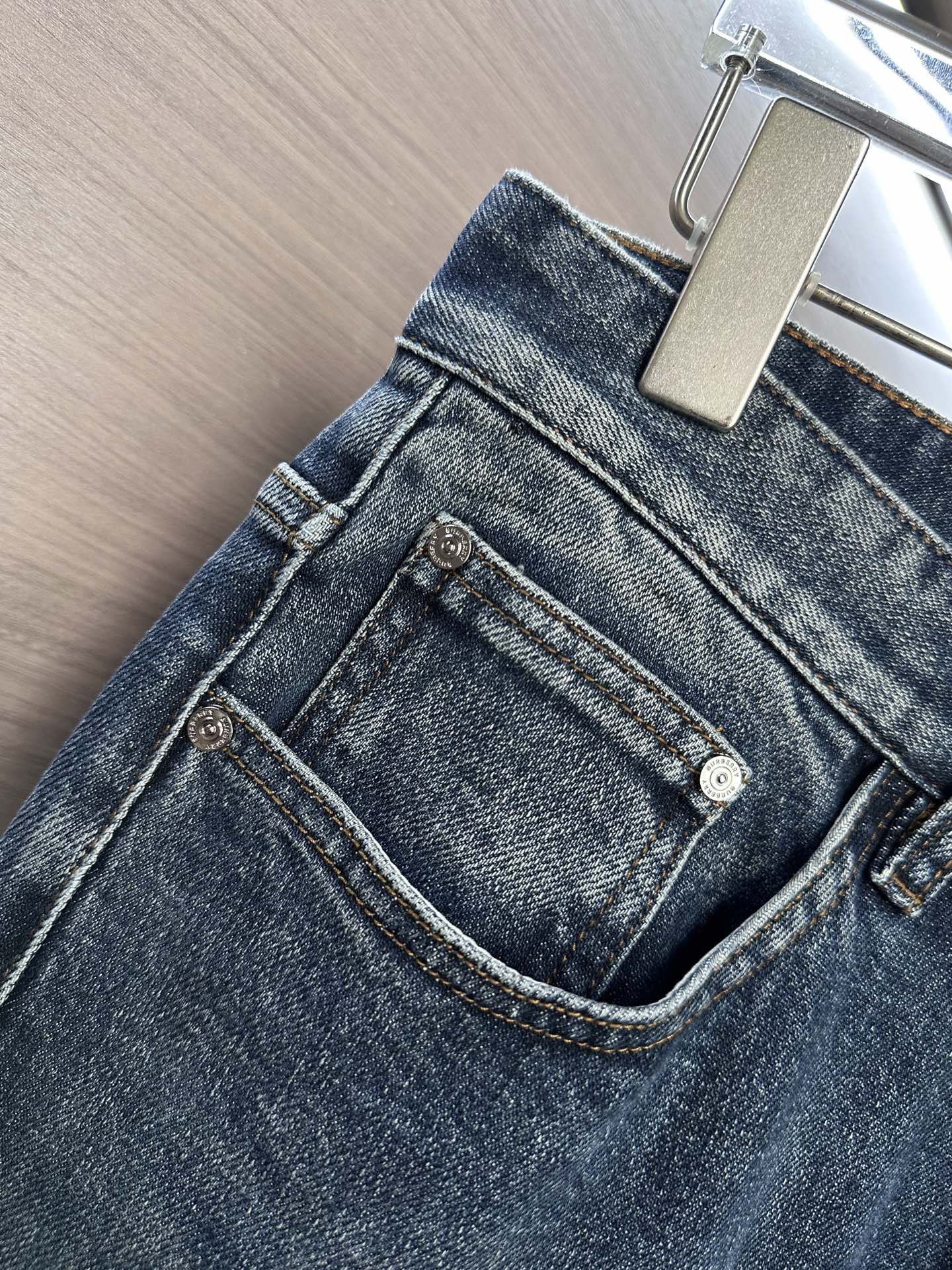 Burberry Blue Checkered Denim Jeans: Classic Fit, Modern Style 8 i1755755562513 3428 0 6