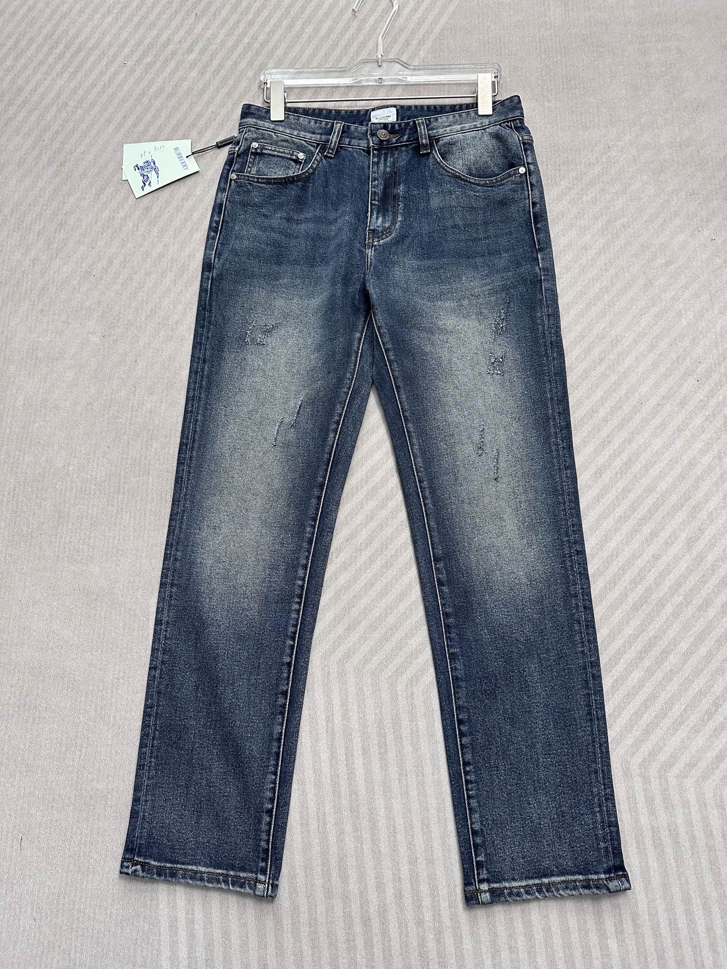 Burberry Blue Check Denim Jeans: Classic Fit, Modern Style 3 i1755847448781 1914 0 1
